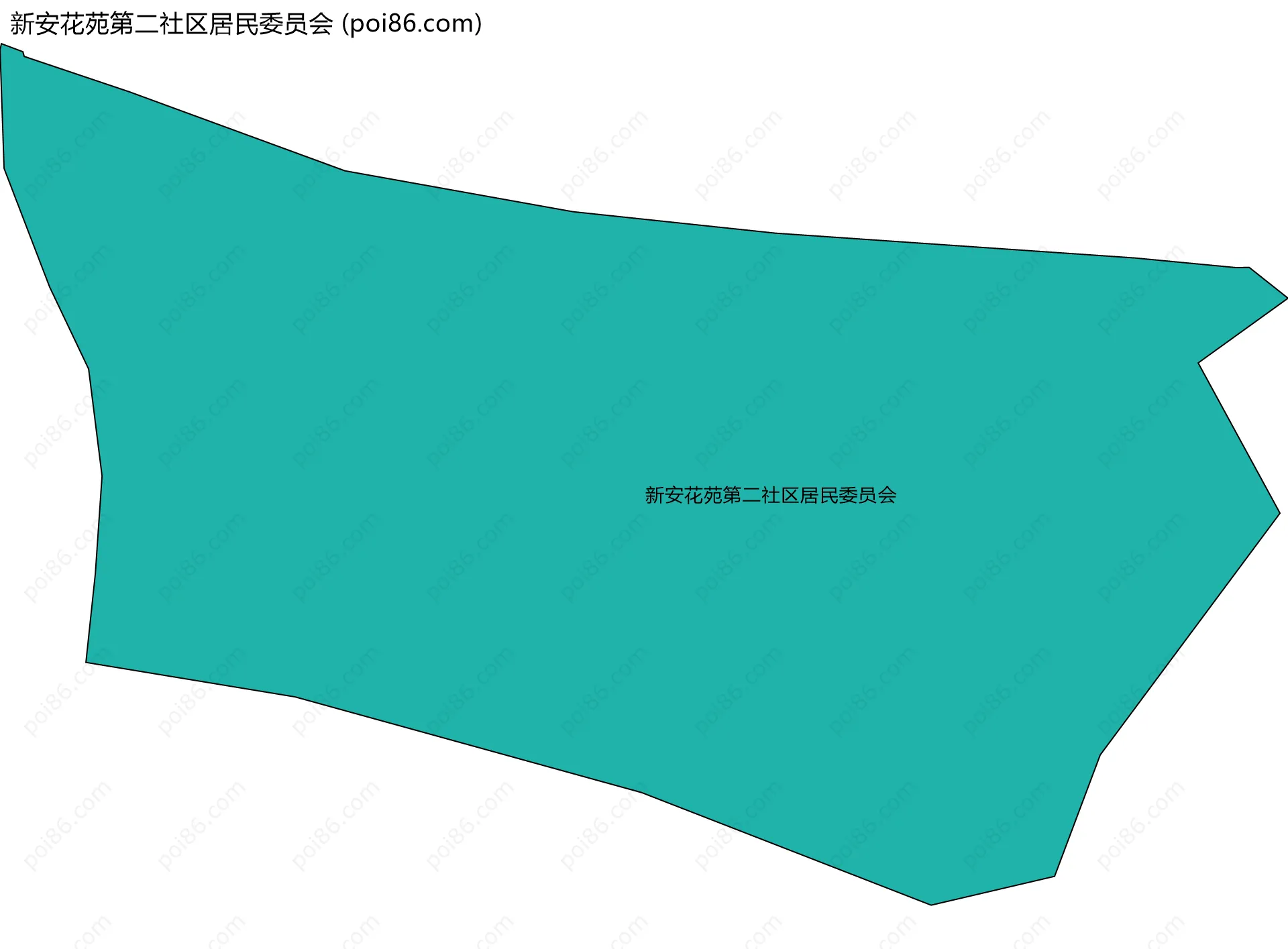 新安花苑第二社区居民委员会边界地图