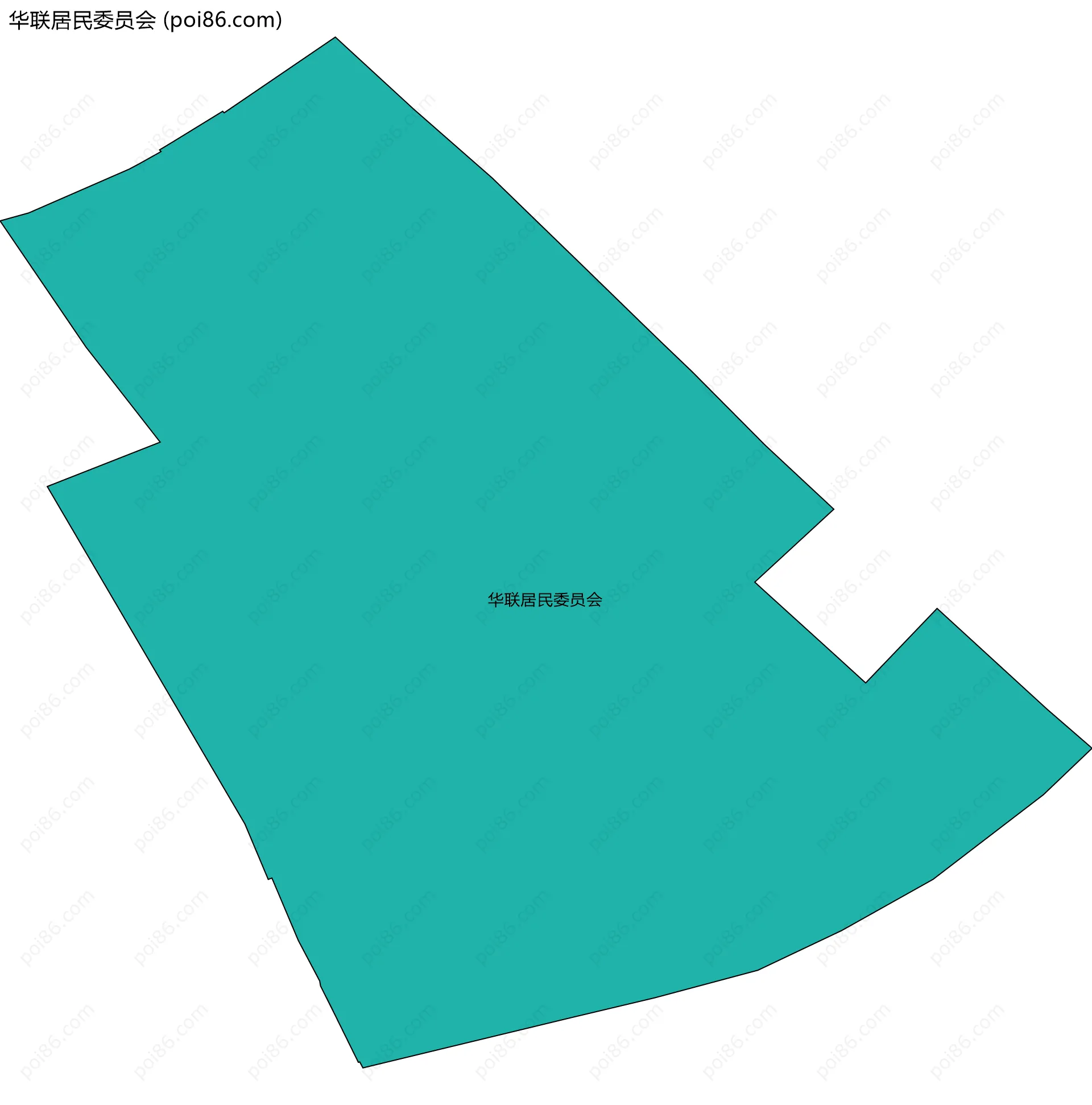 华联居民委员会边界地图