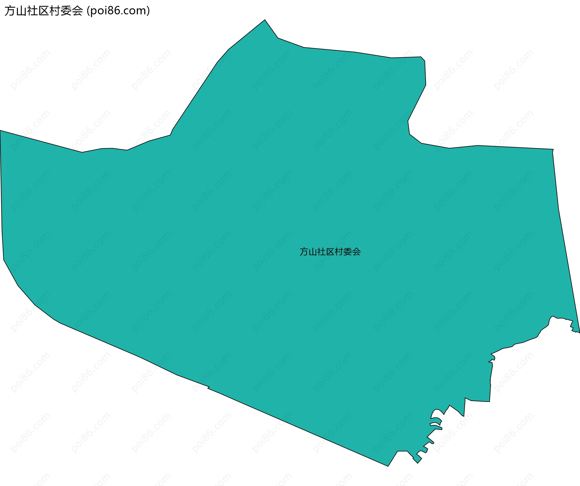 方山社区村委会边界地图