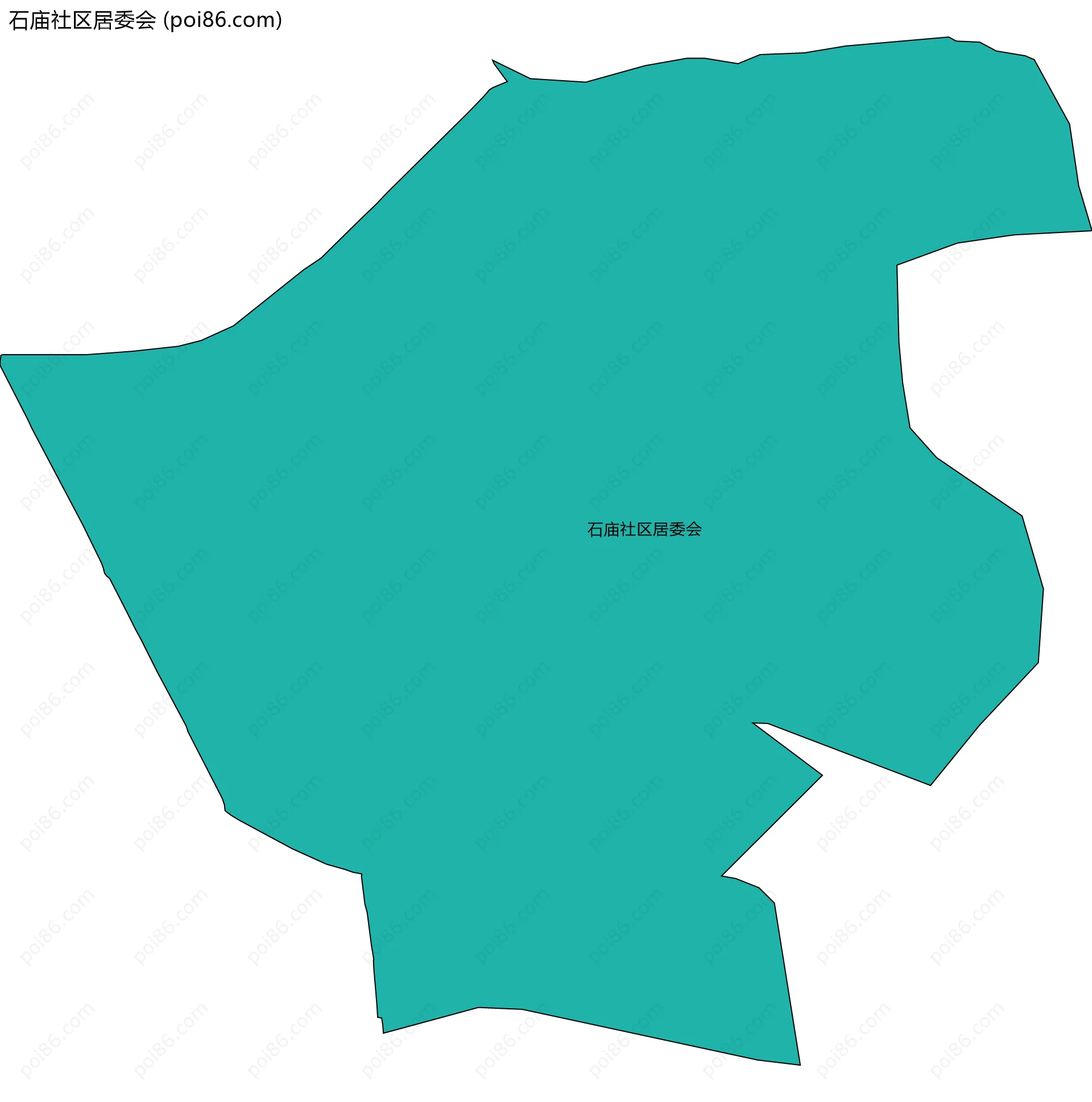 石庙社区居委会边界地图