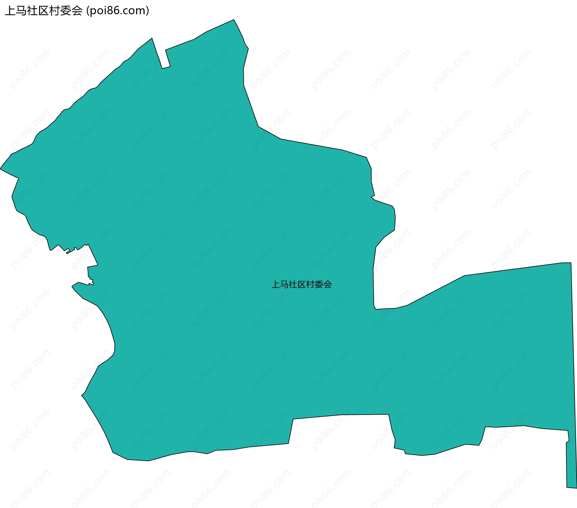 上马社区村委会边界地图