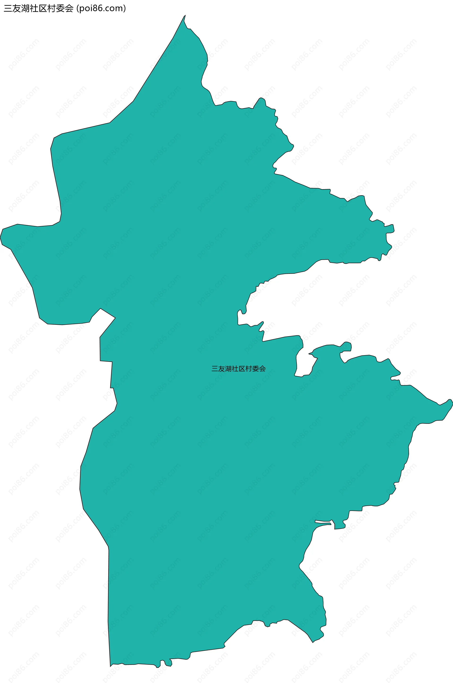 三友湖社区村委会边界地图