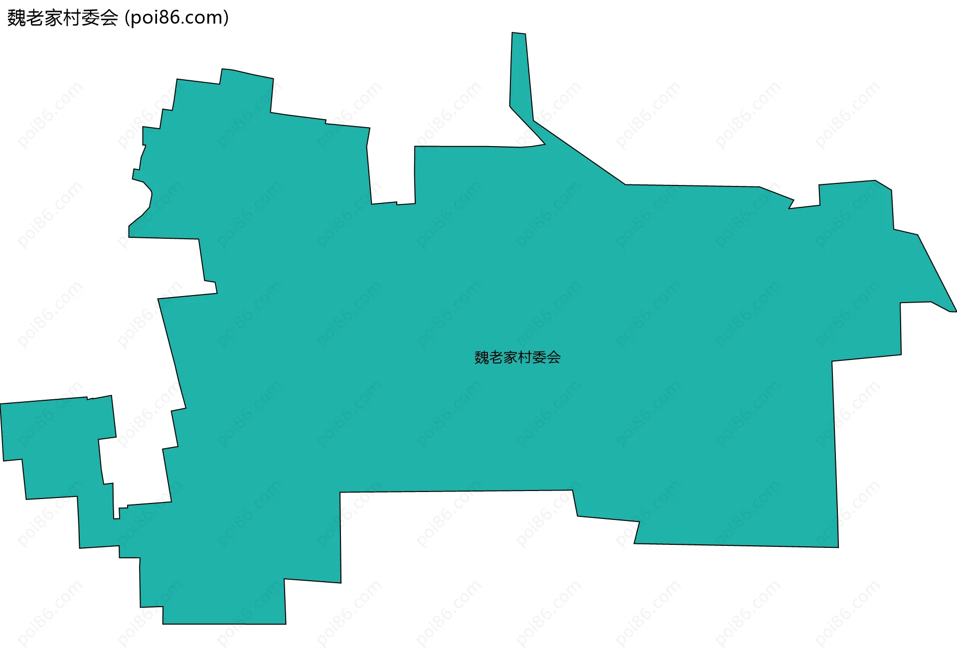 魏老家村委会边界地图