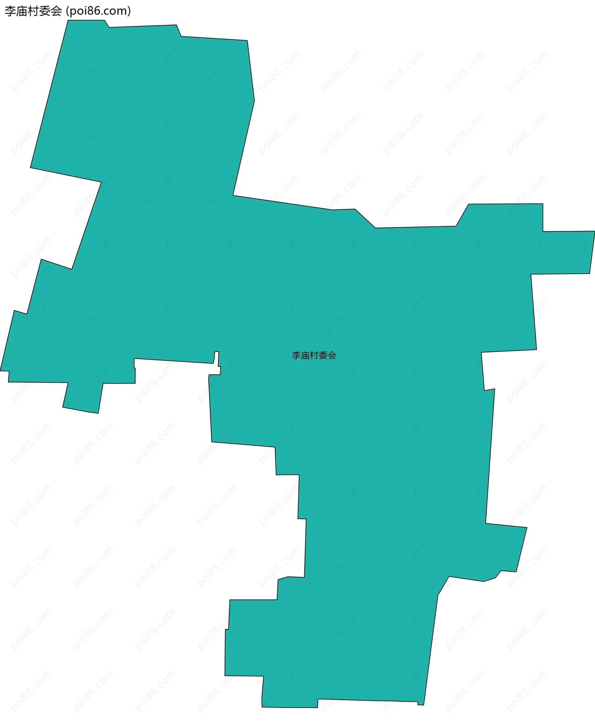 李庙村委会边界地图