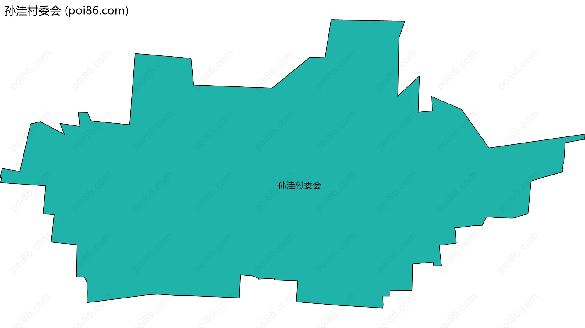 孙洼村委会边界地图