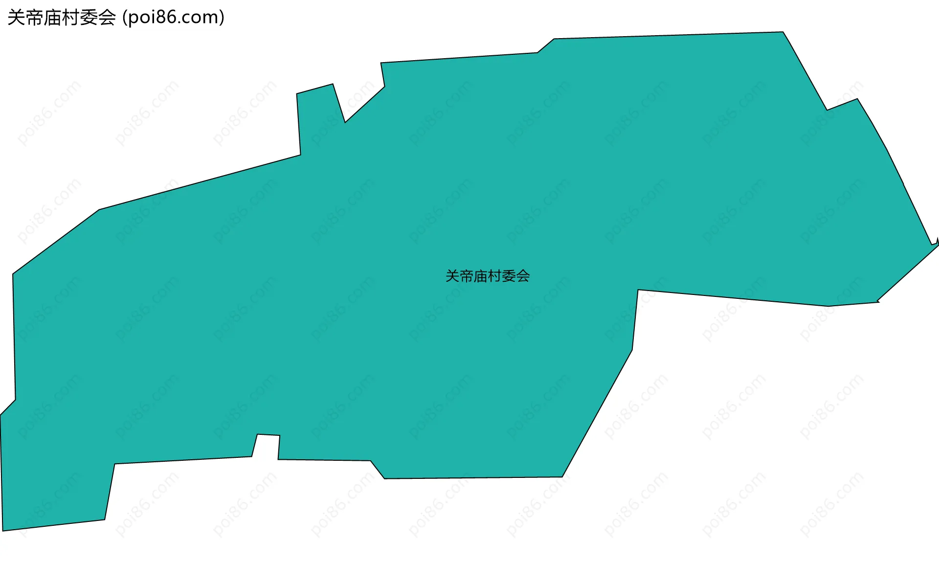 关帝庙村委会边界地图
