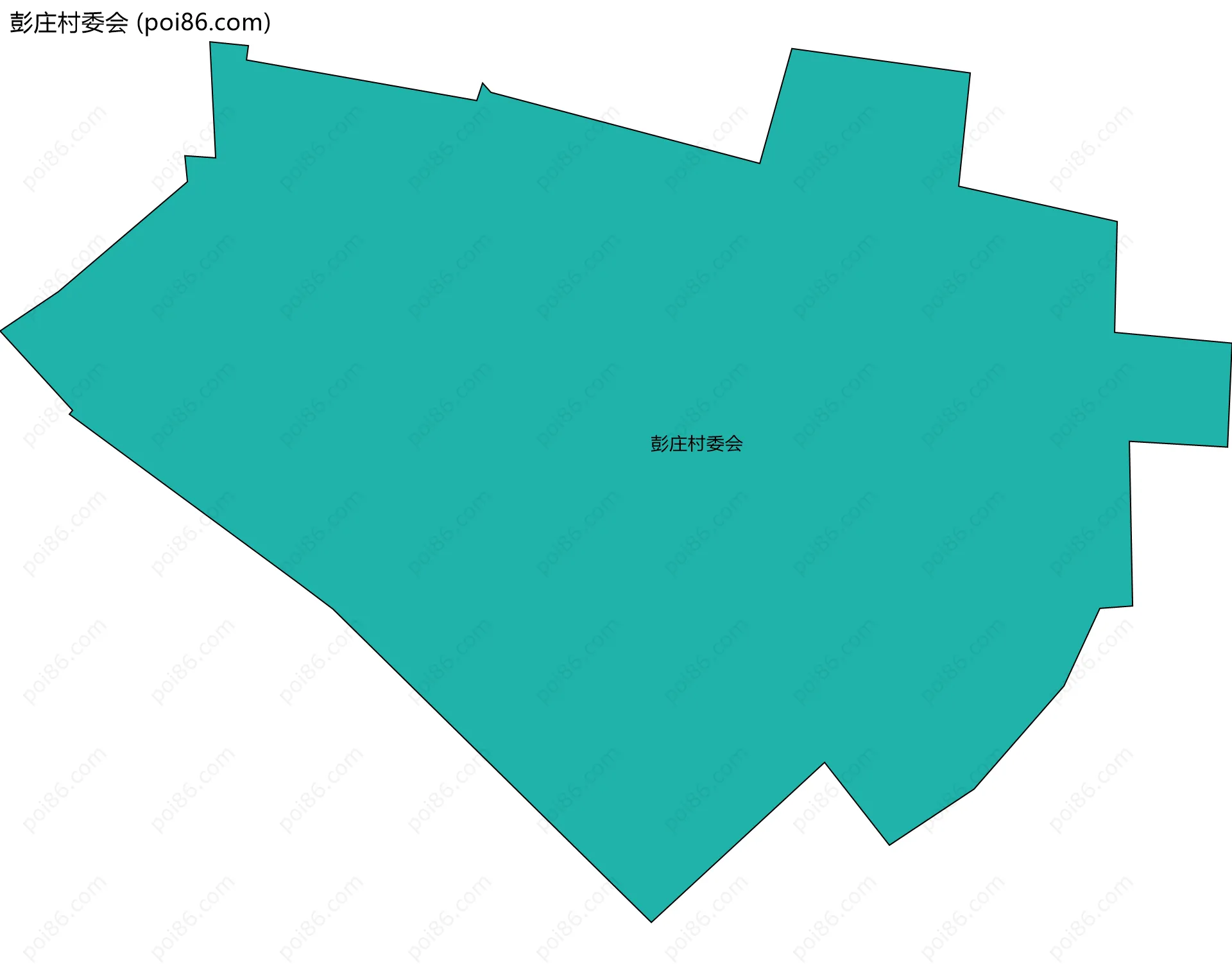 彭庄村委会边界地图