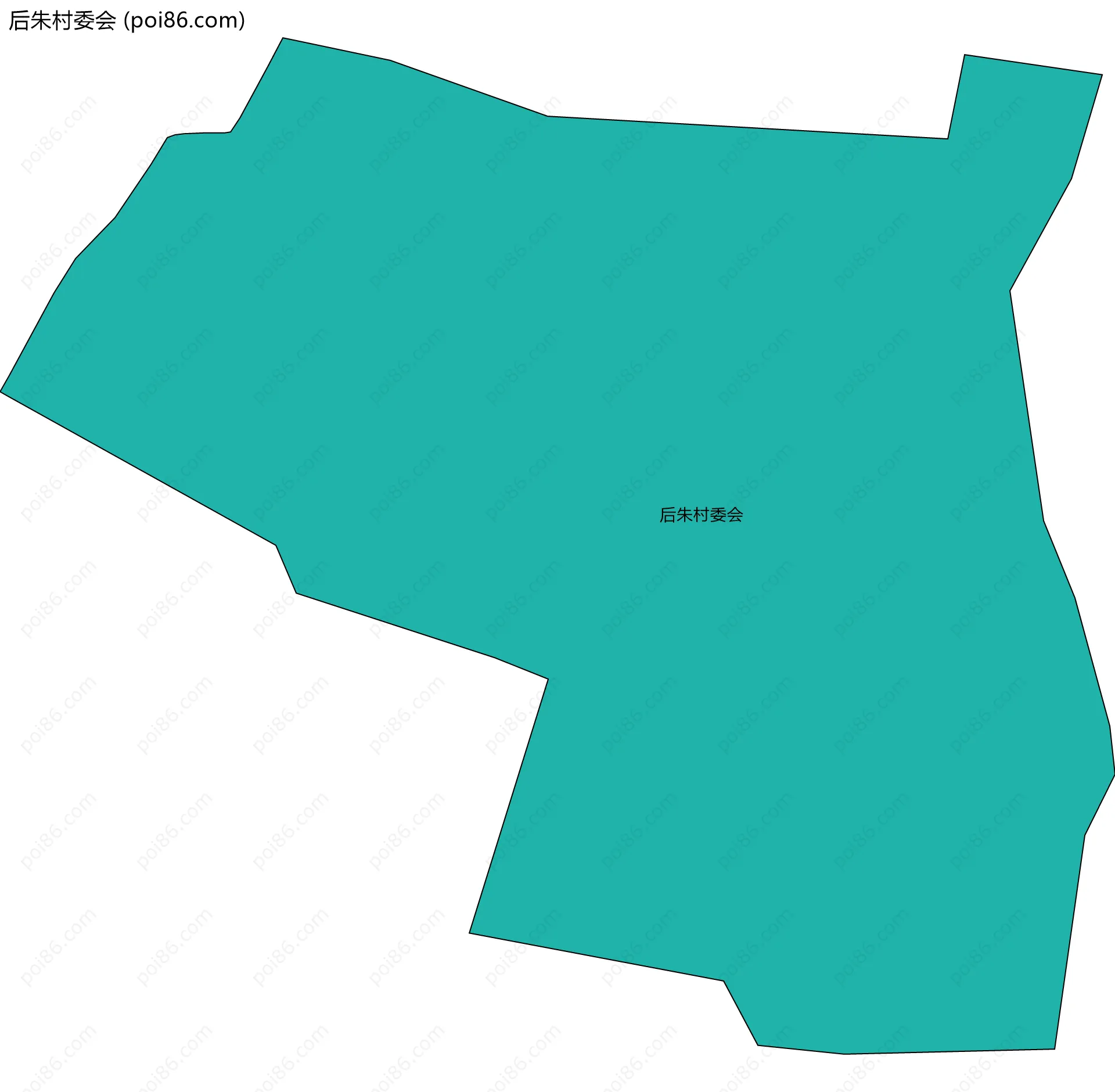 后朱村委会边界地图