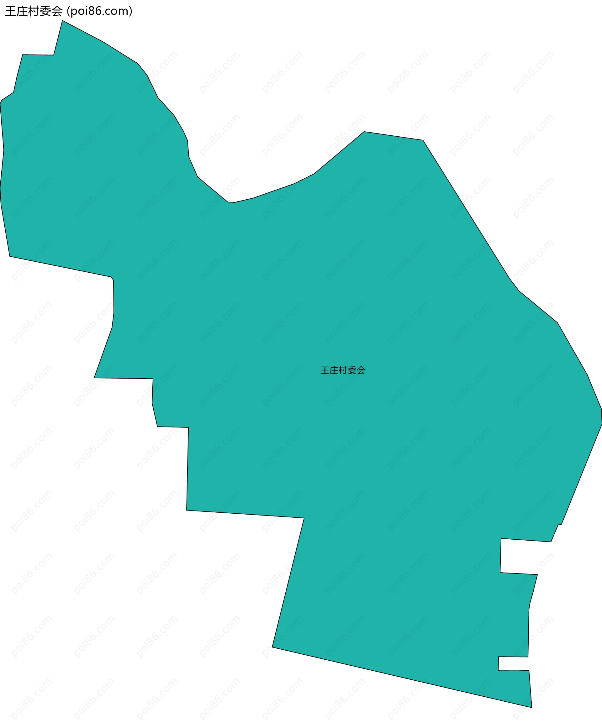 王庄村委会边界地图