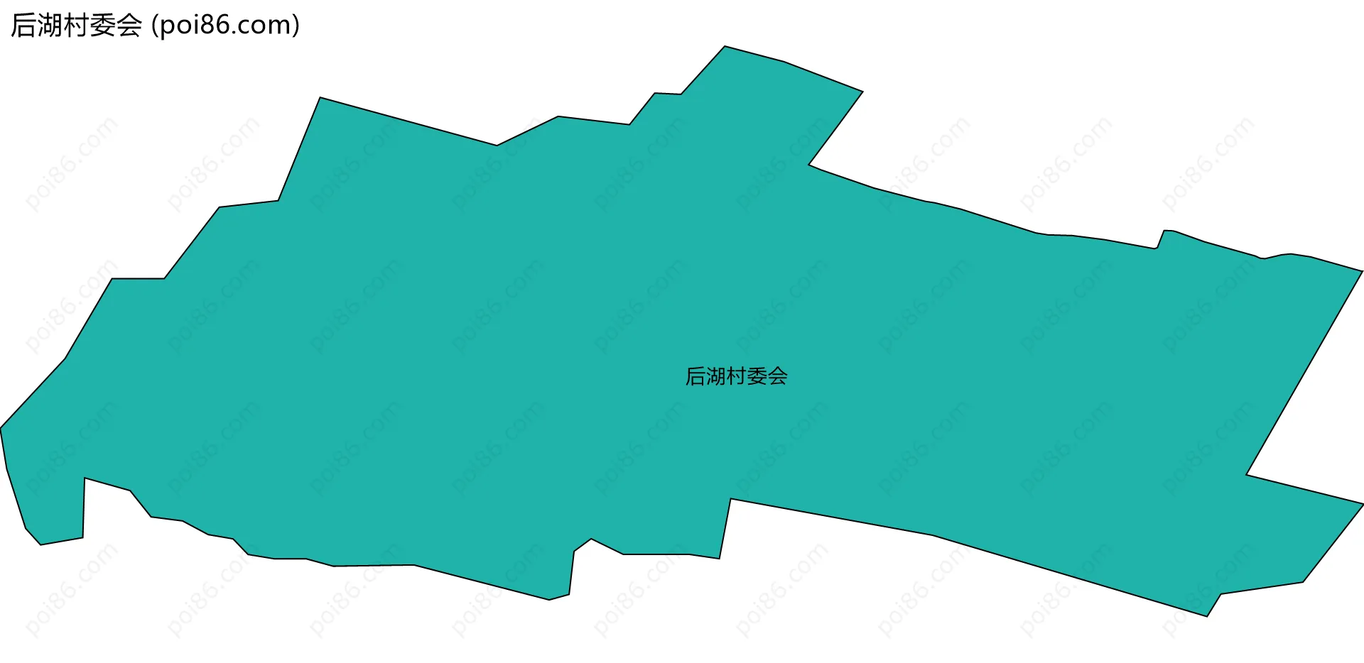 后湖村委会边界地图