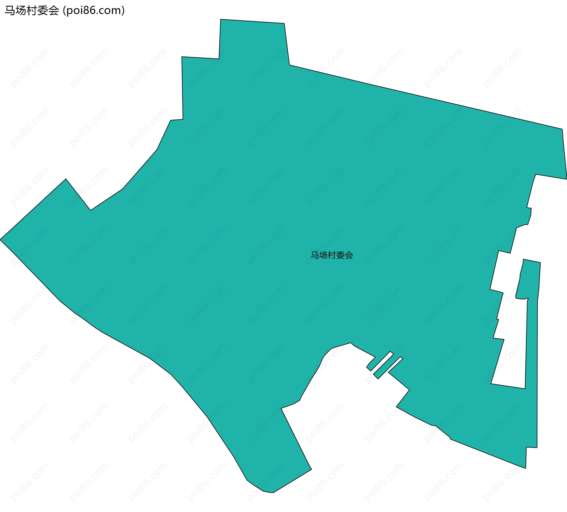 马场村委会边界地图