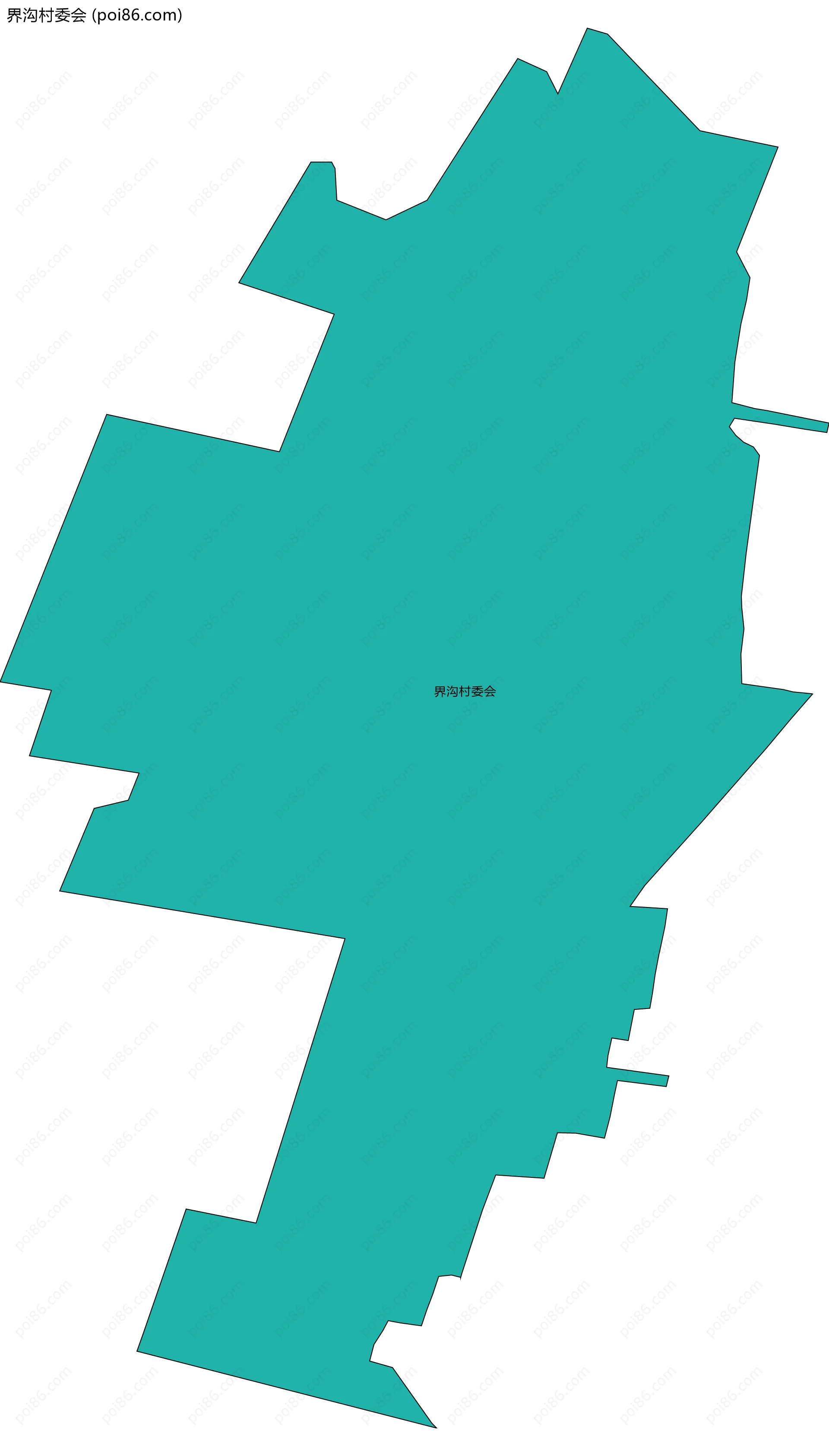 界沟村委会边界地图