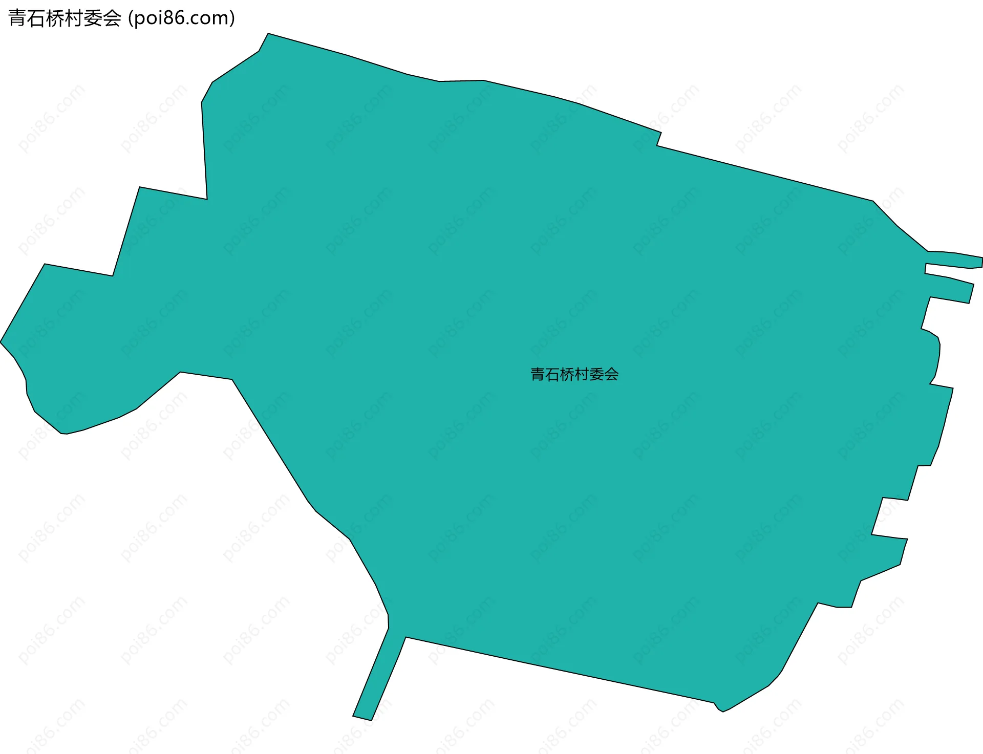青石桥村委会边界地图