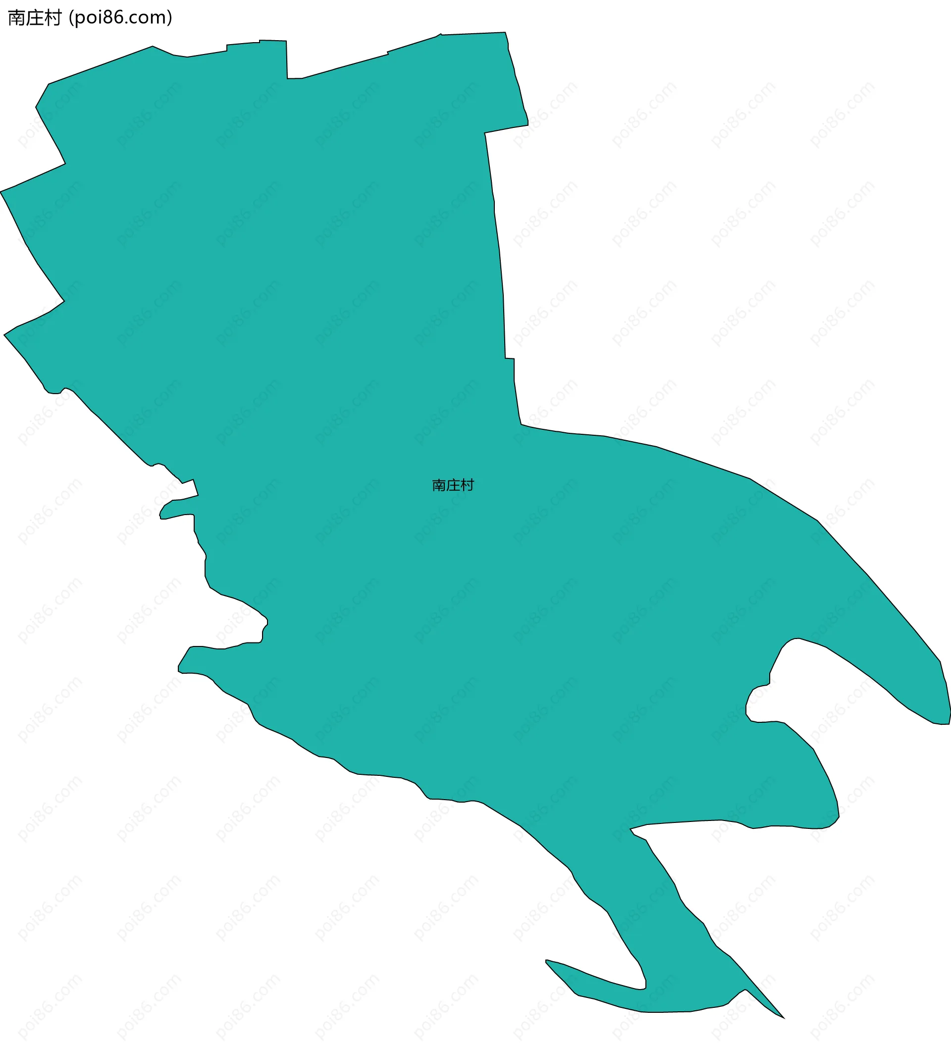 南庄村边界地图