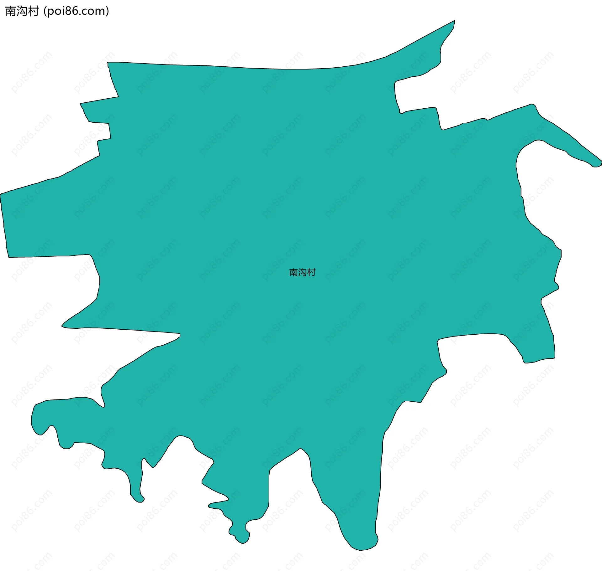 南沟村边界地图