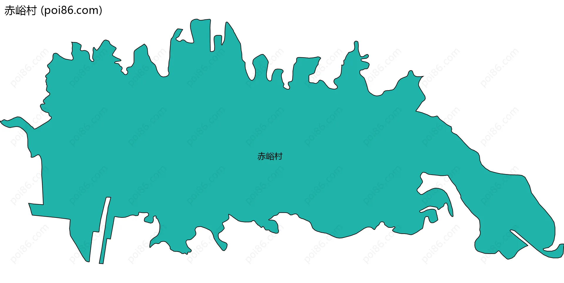 赤峪村边界地图