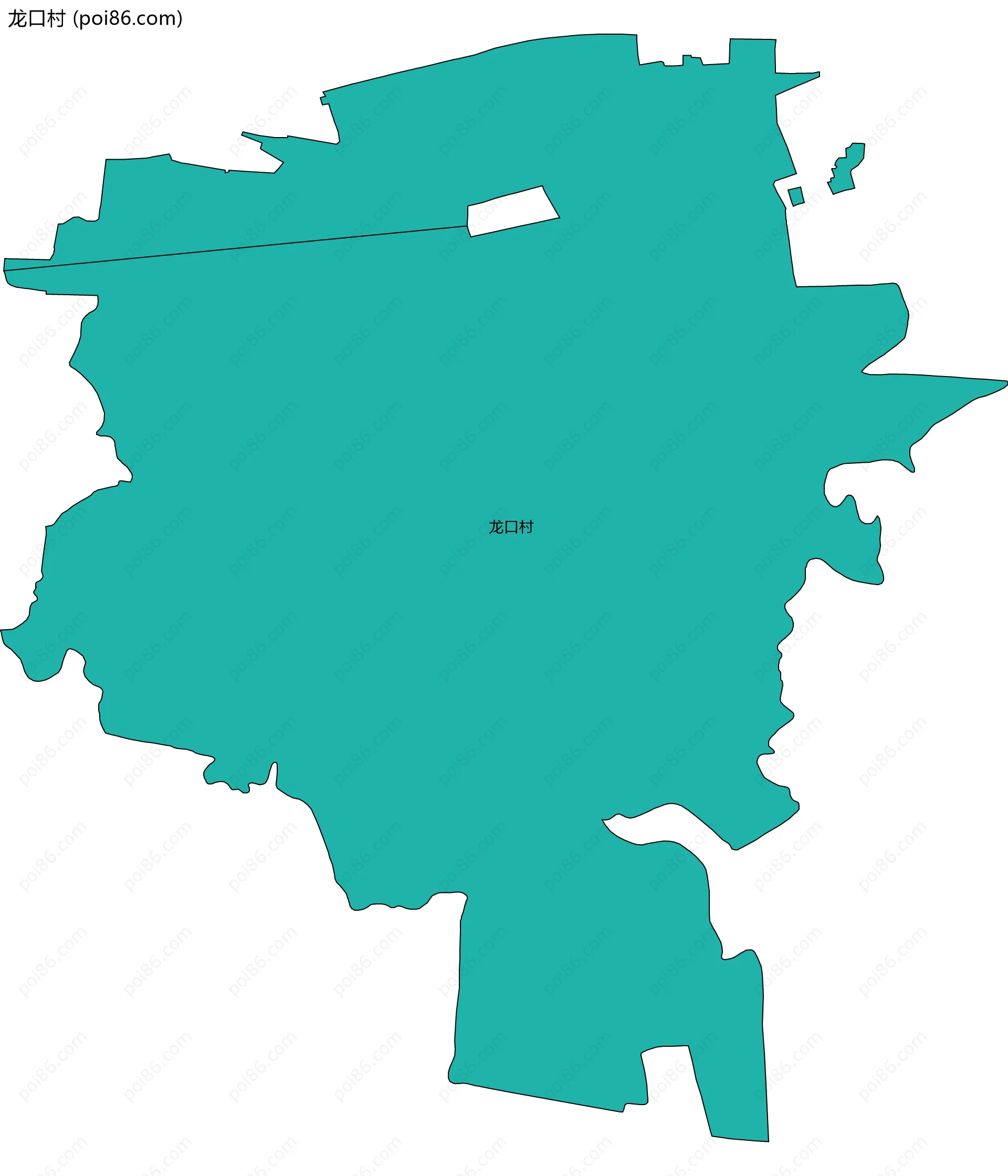 龙口村边界地图