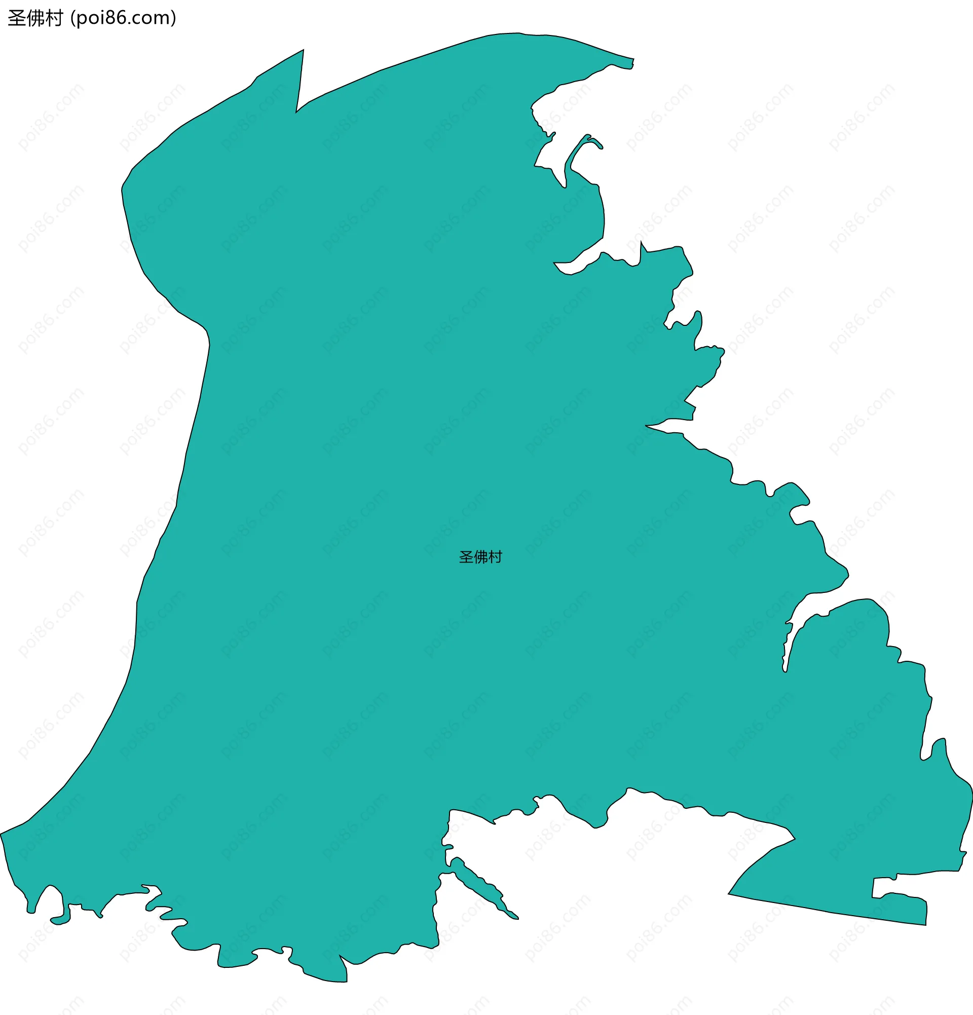 圣佛村边界地图