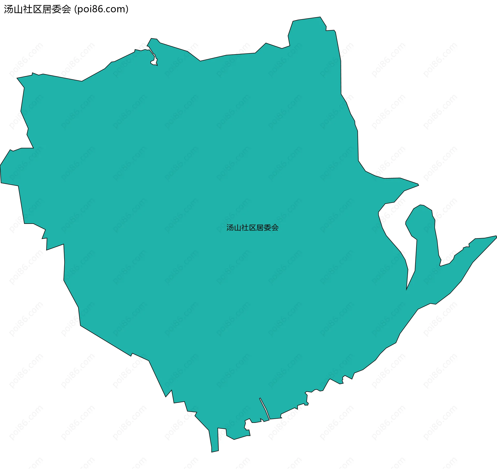 汤山社区居委会边界地图