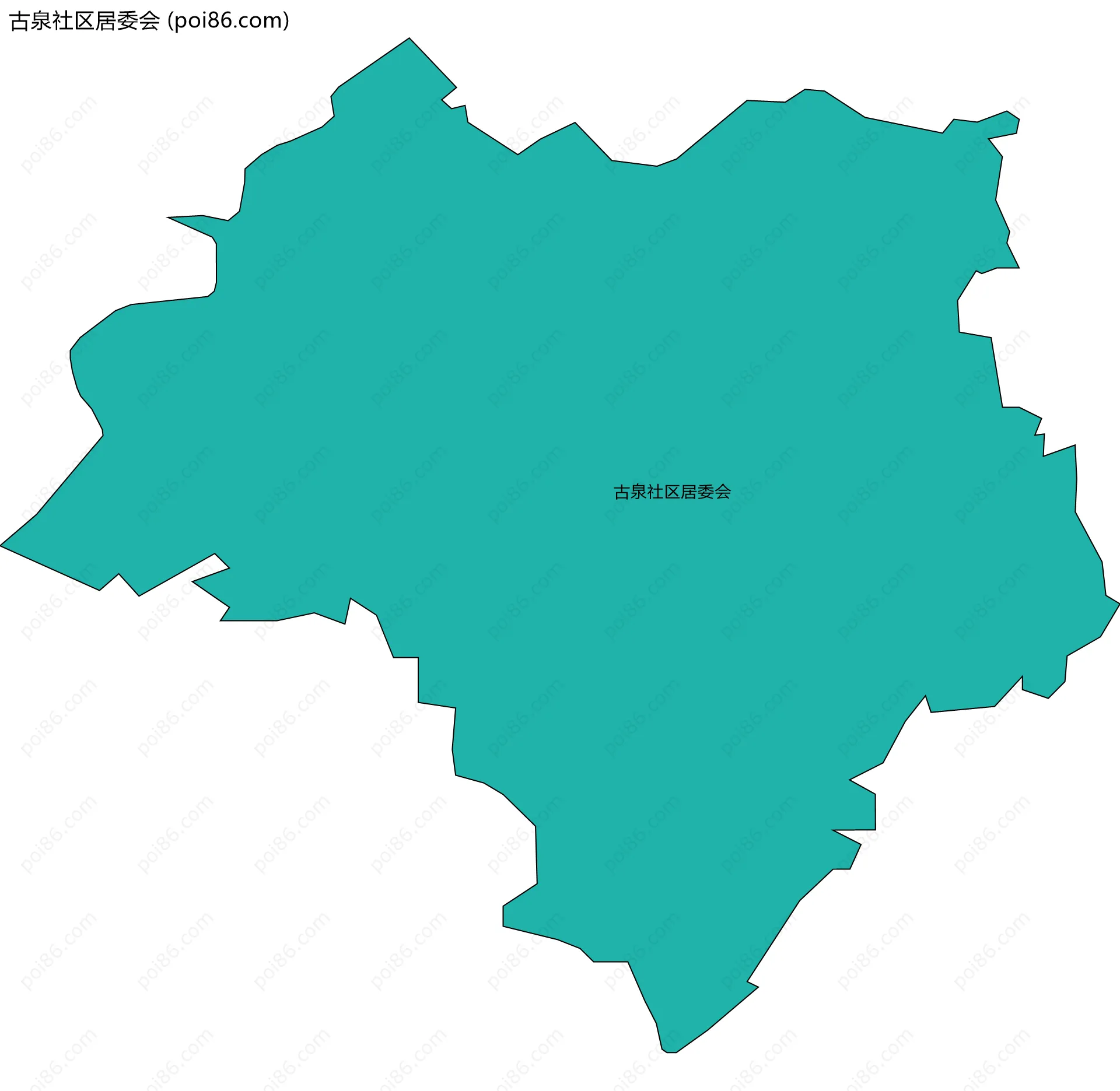 古泉社区居委会边界地图