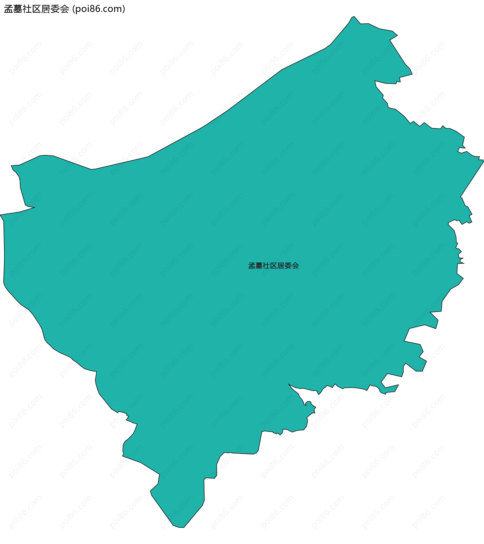 孟墓社区居委会边界地图