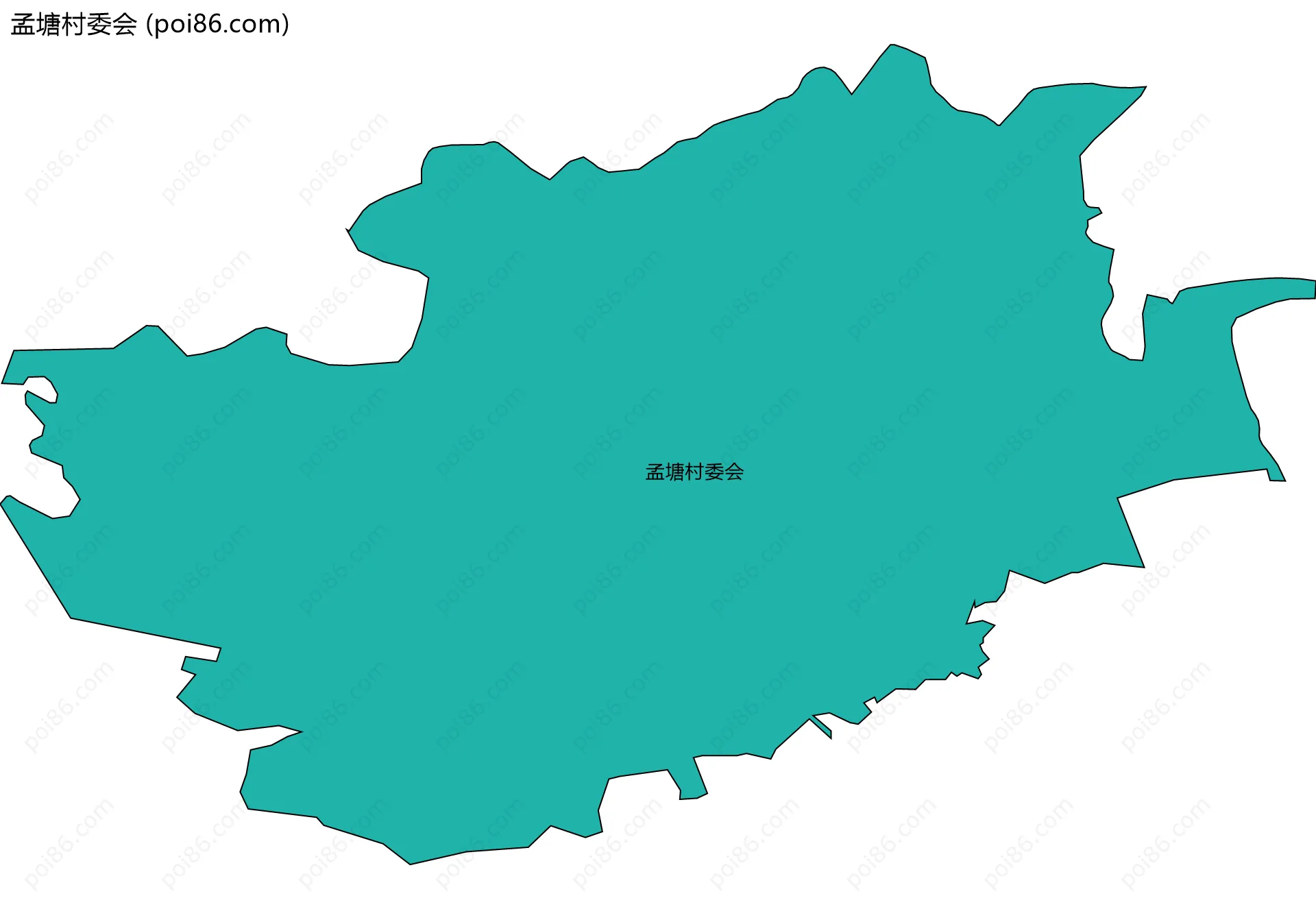 孟塘村委会边界地图
