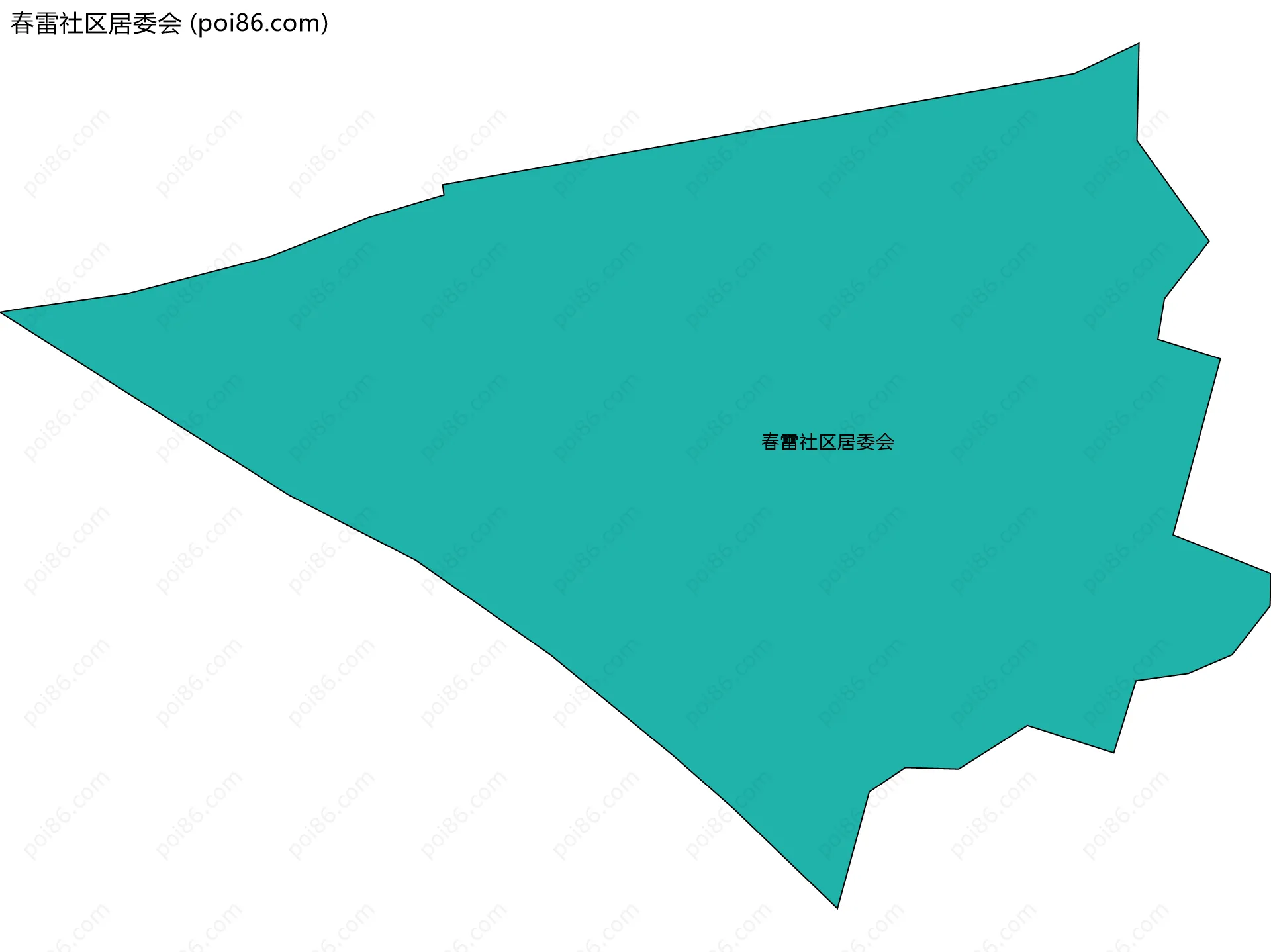 春雷社区居委会边界地图