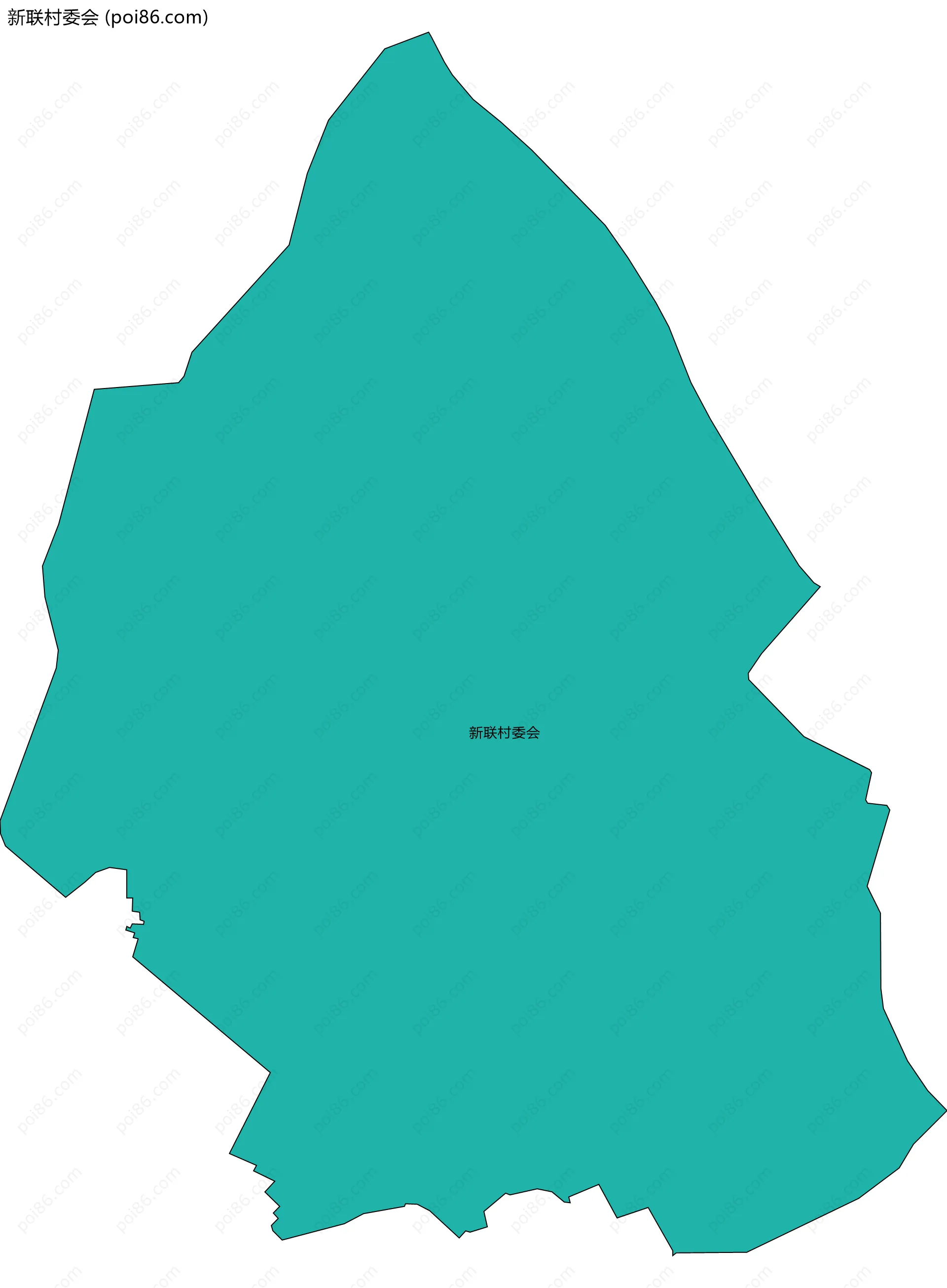 新联村委会边界地图