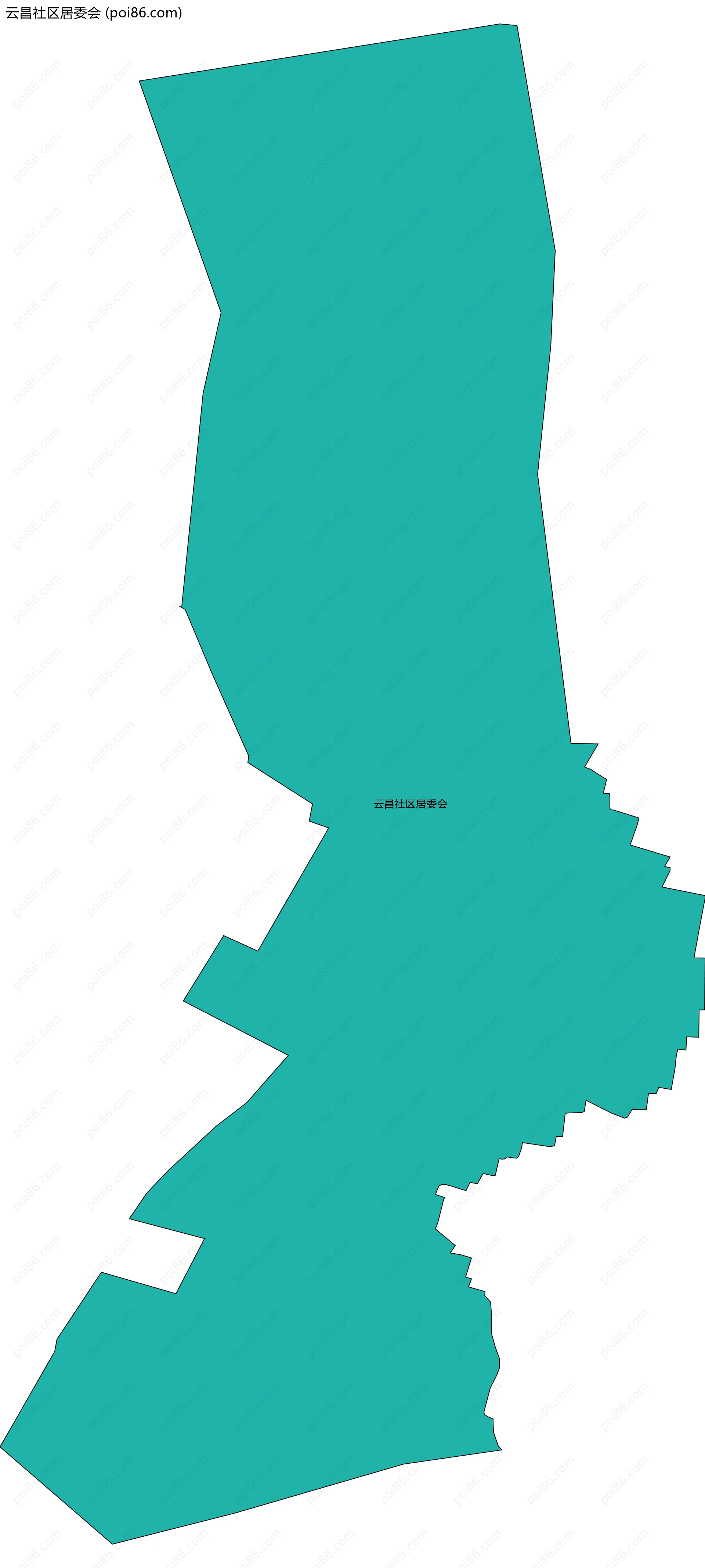 云昌社区居委会边界地图