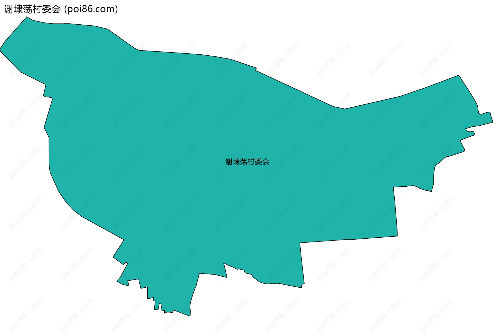 谢埭荡村委会边界地图
