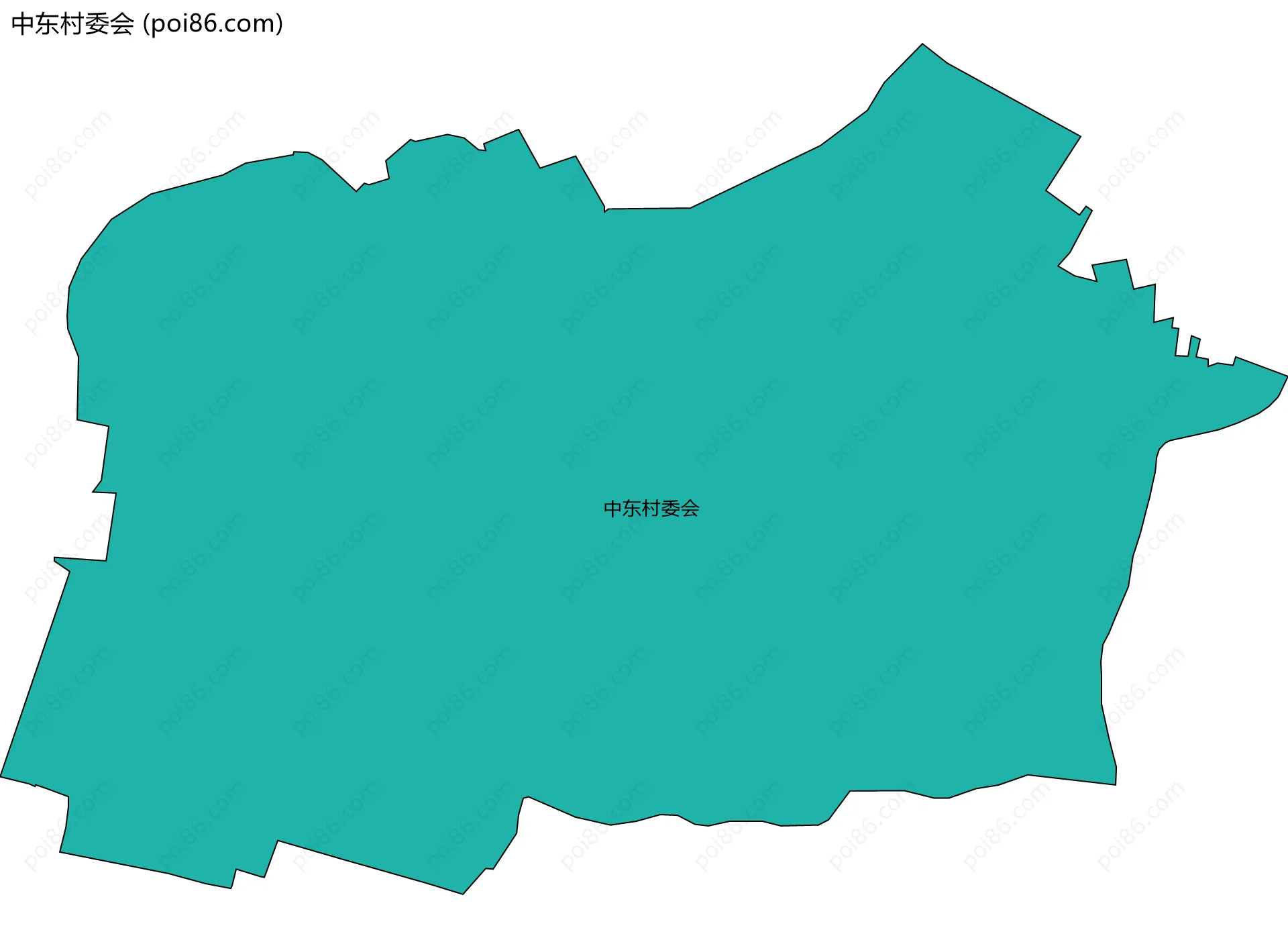 中东村委会边界地图
