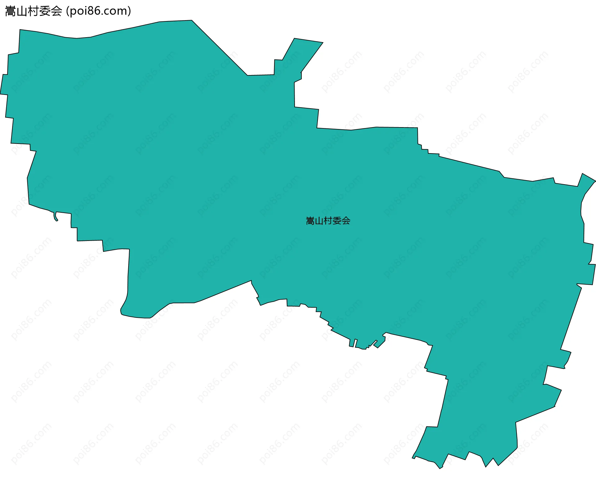 嵩山村委会边界地图