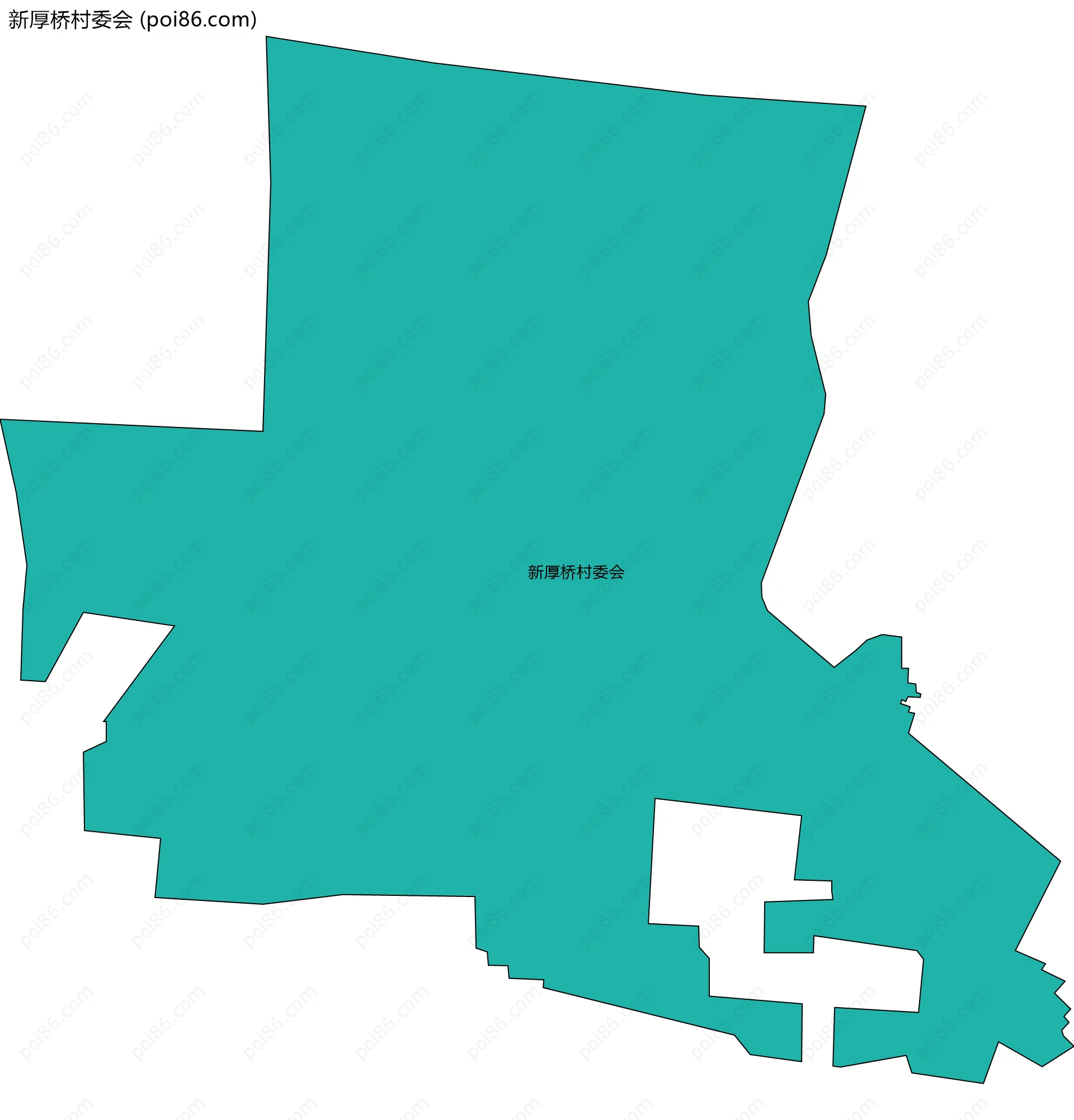 新厚桥村委会边界地图