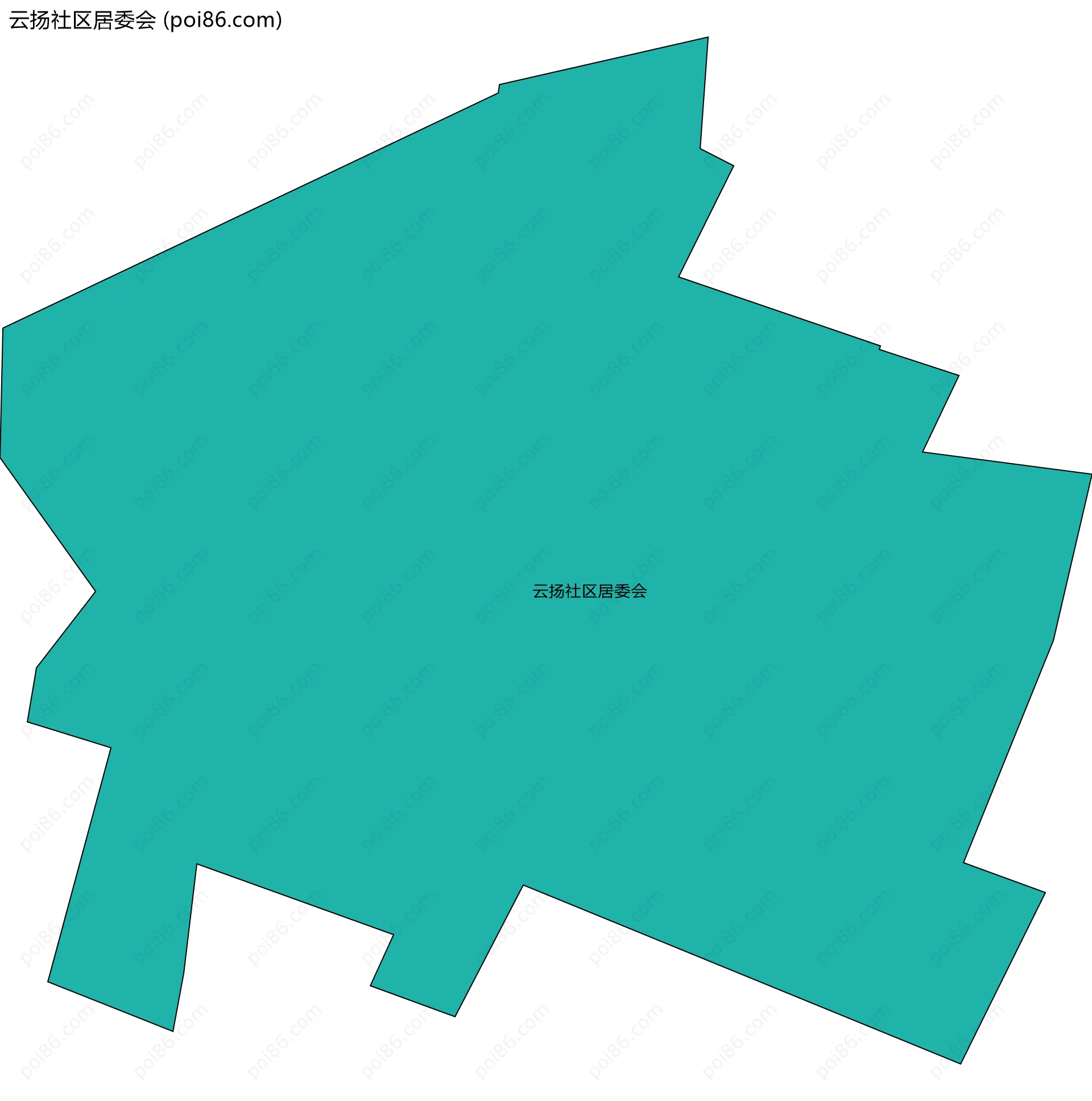云扬社区居委会边界地图