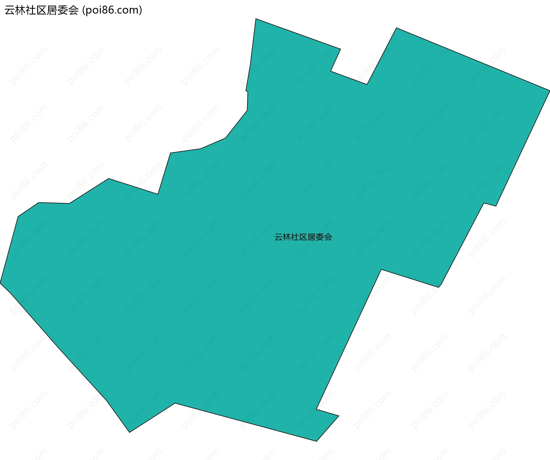 云林社区居委会边界地图