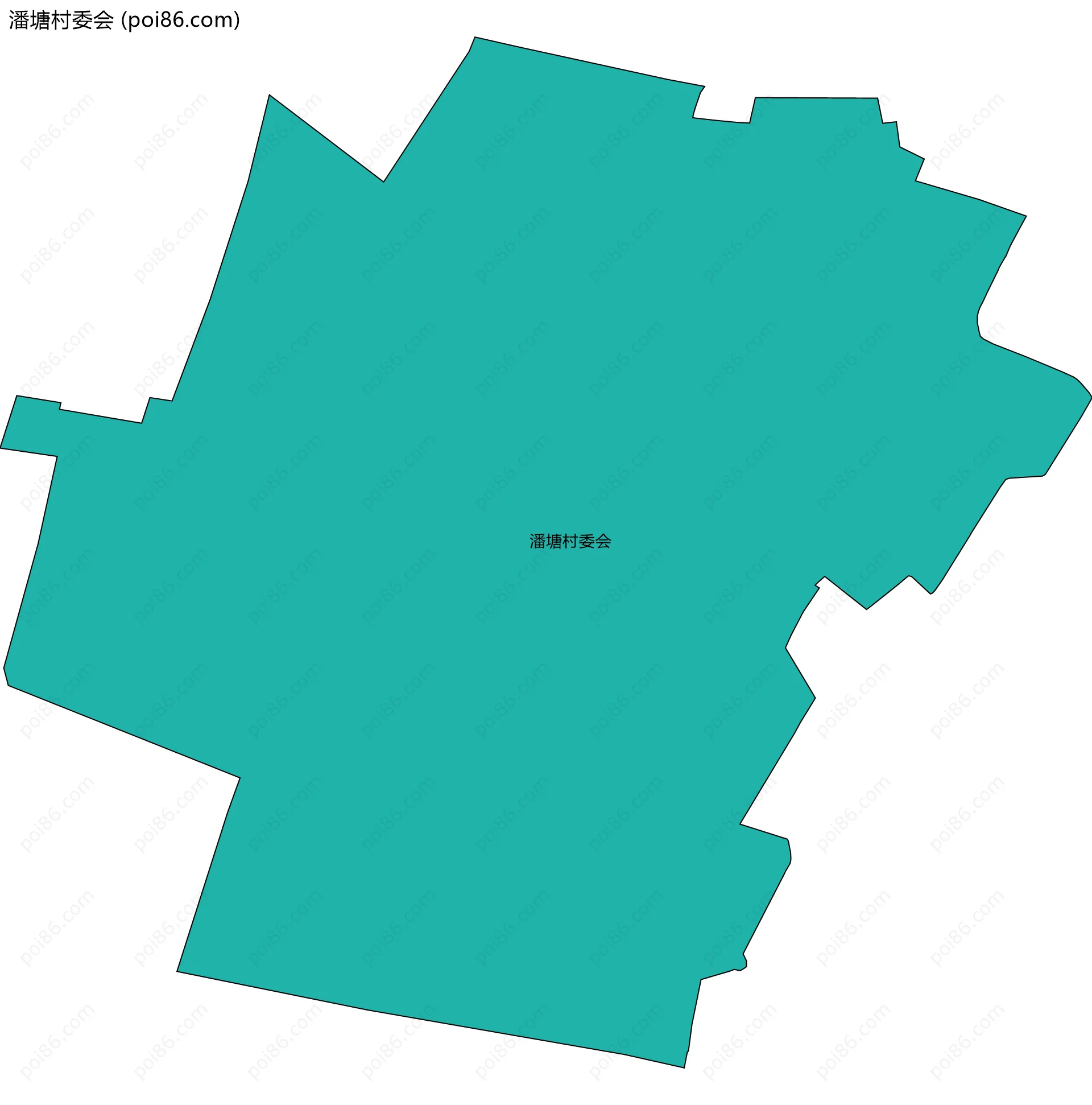潘塘村委会边界地图