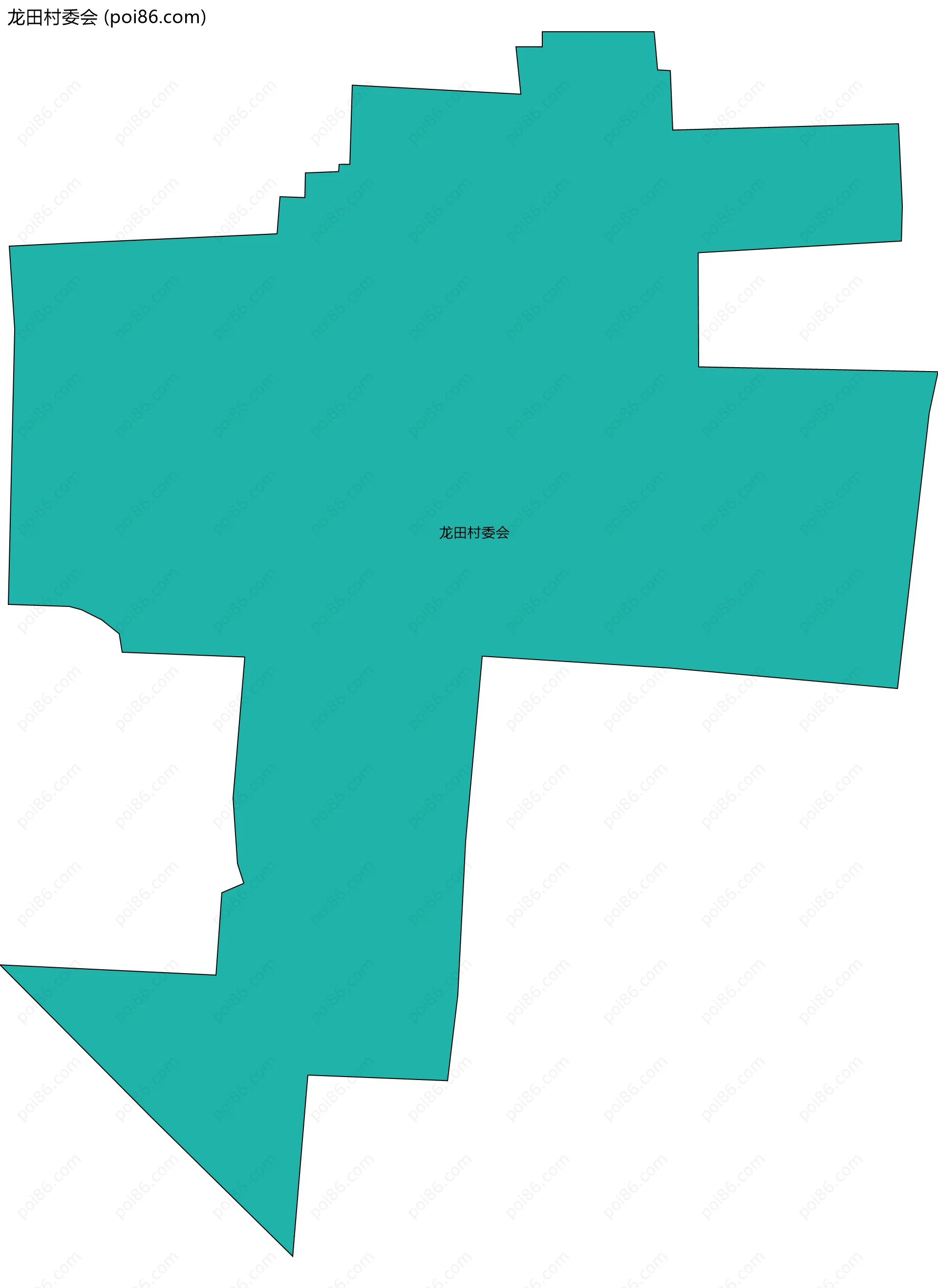 龙田村委会边界地图