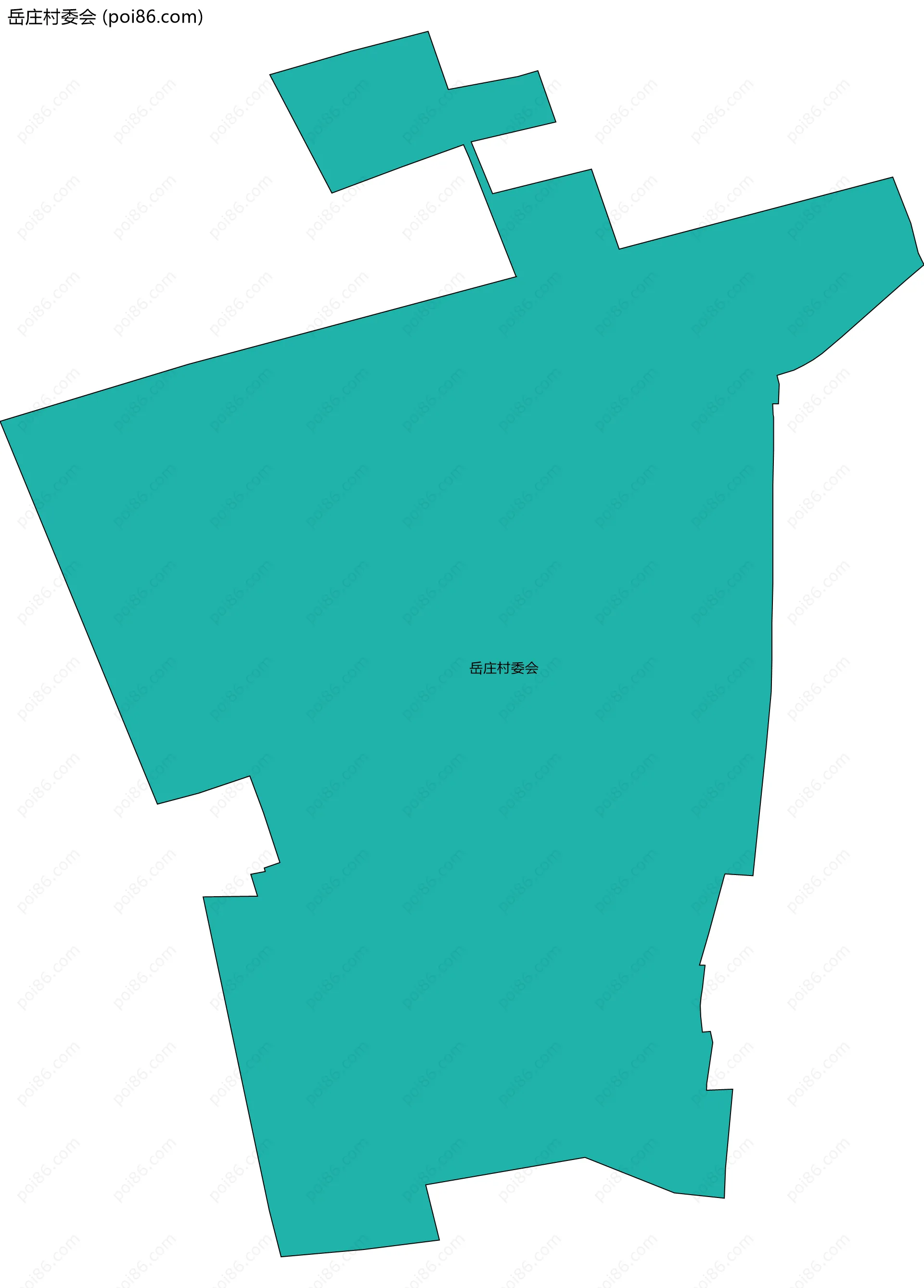 岳庄村委会边界地图