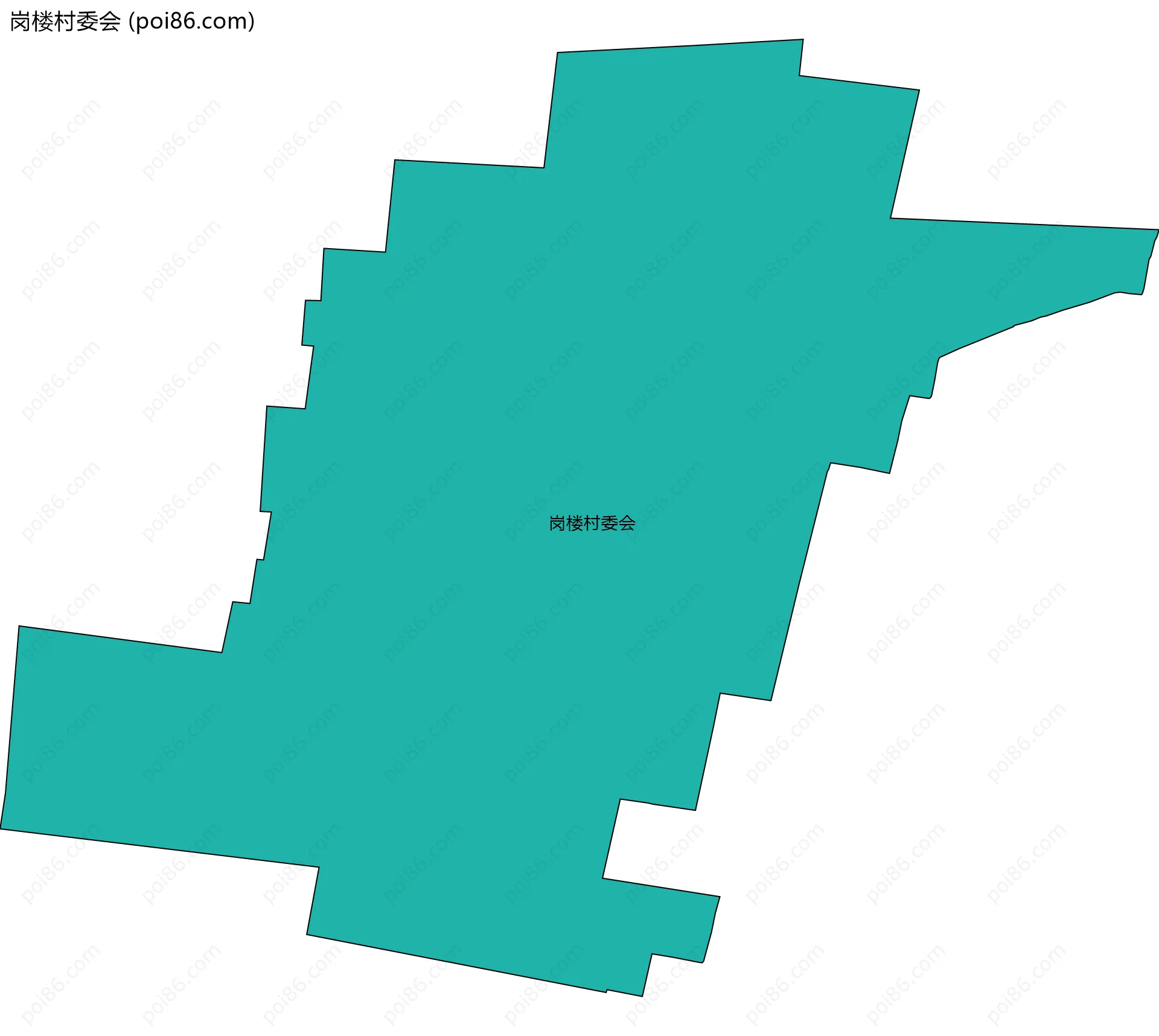岗楼村委会边界地图