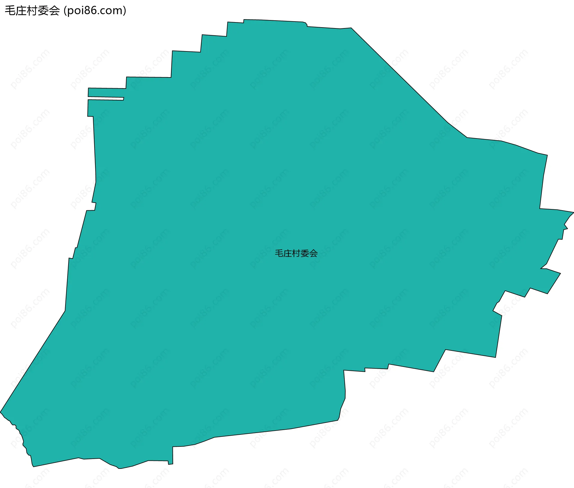 毛庄村委会边界地图