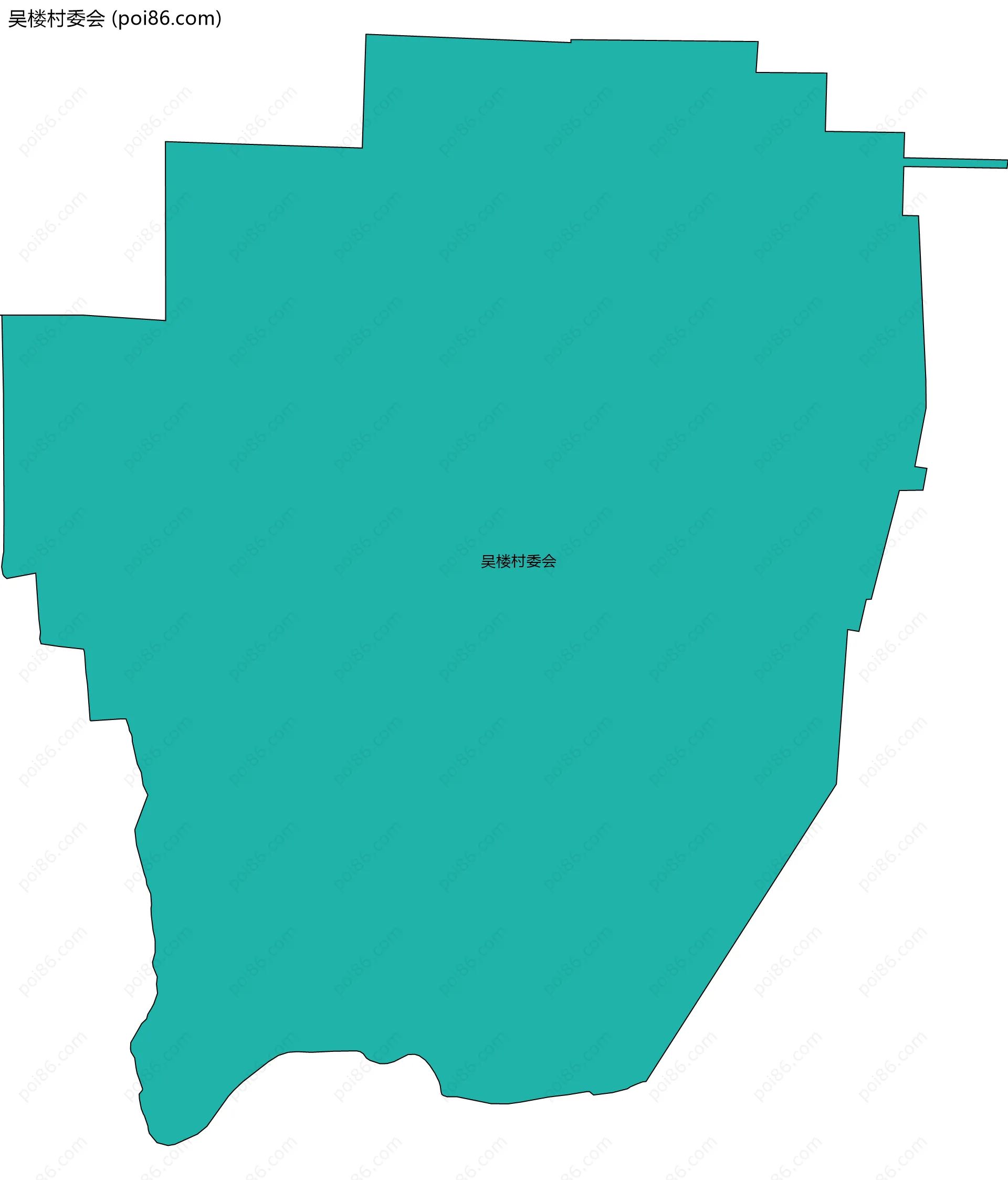 吴楼村委会边界地图