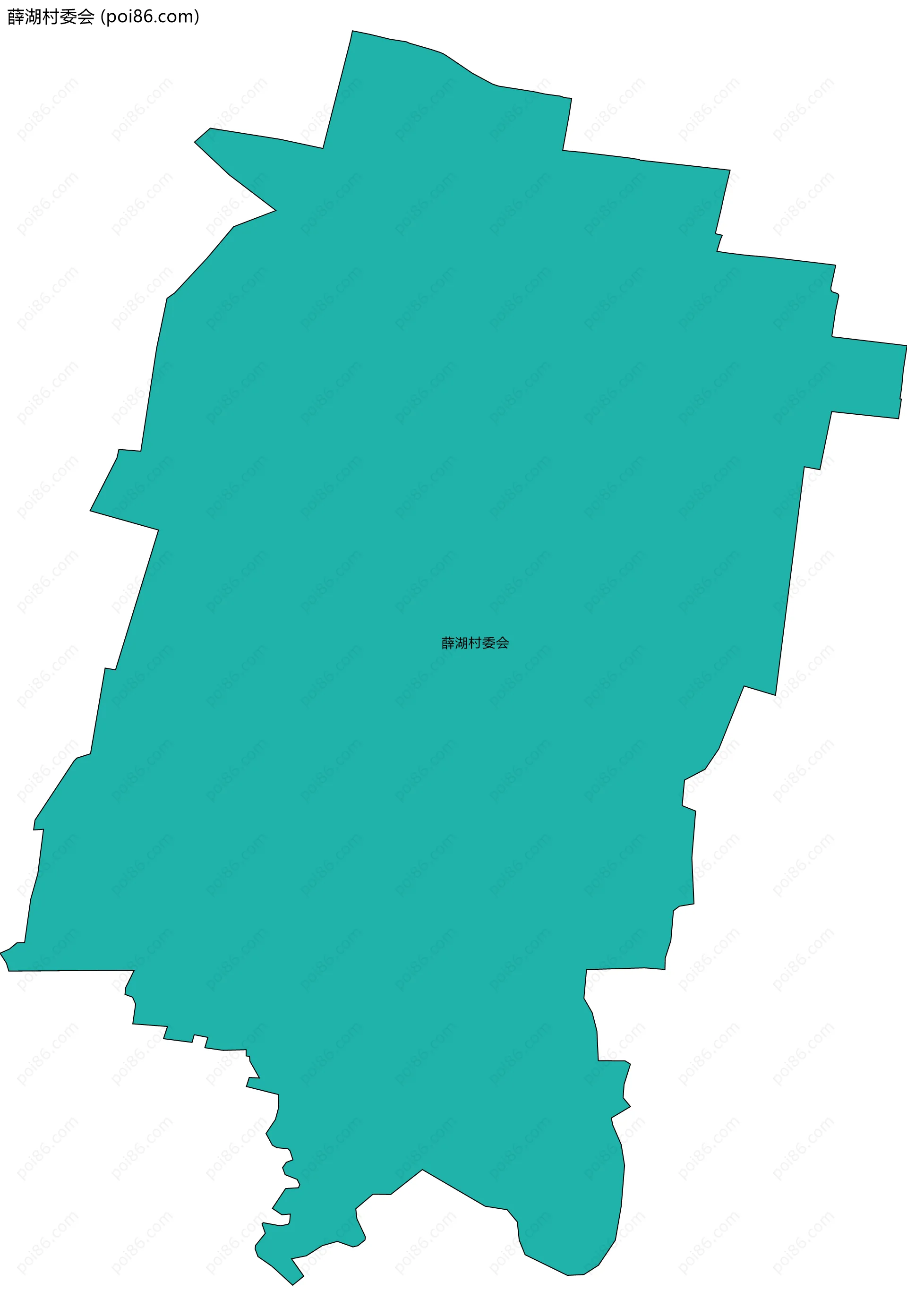 薛湖村委会边界地图