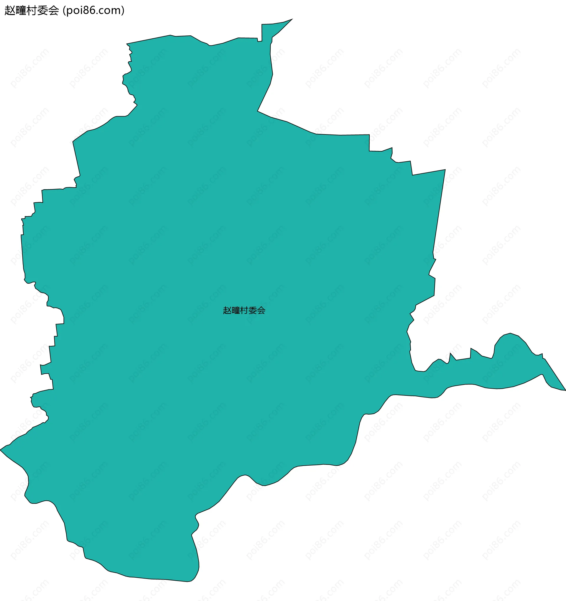 赵疃村委会边界地图
