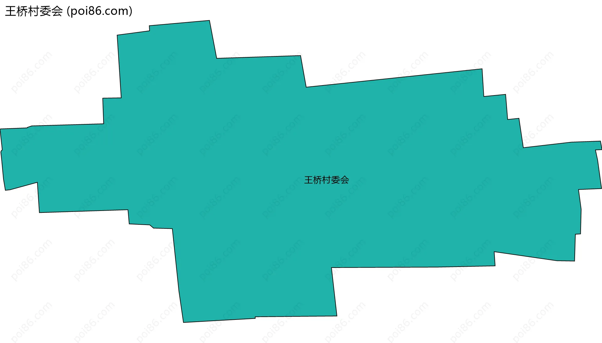 王桥村委会边界地图