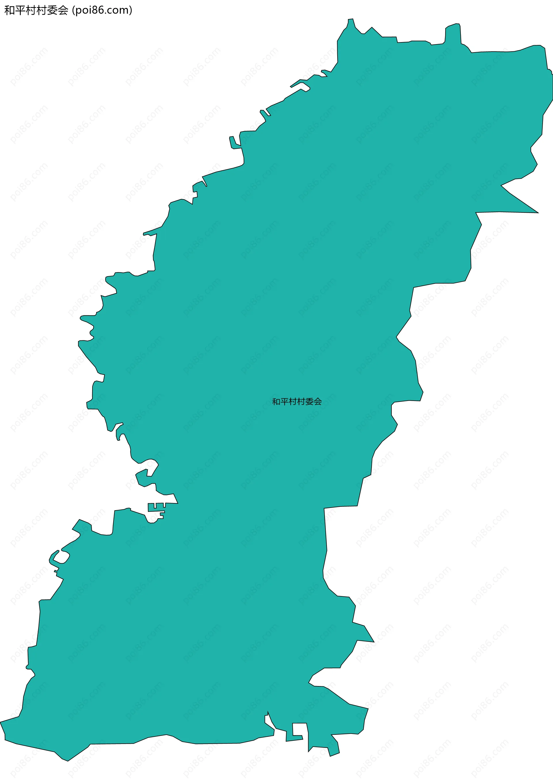 和平村村委会边界地图