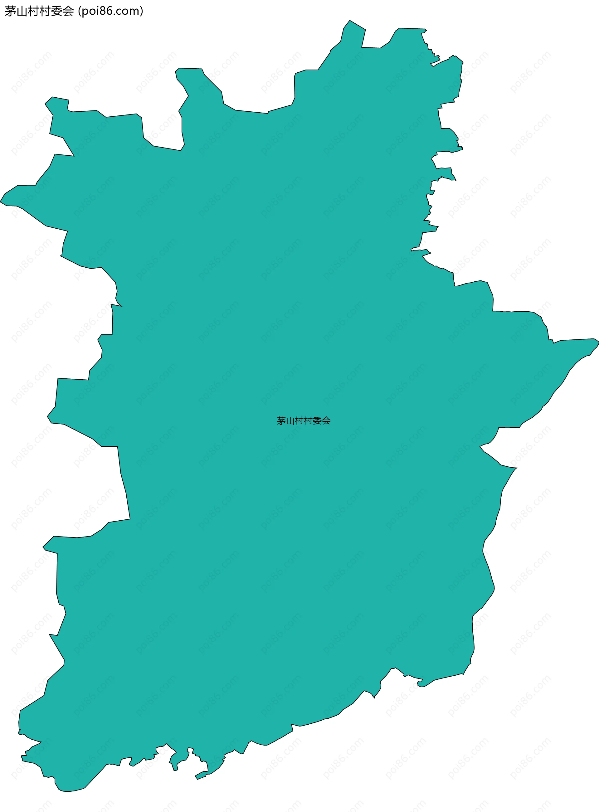 茅山村村委会边界地图