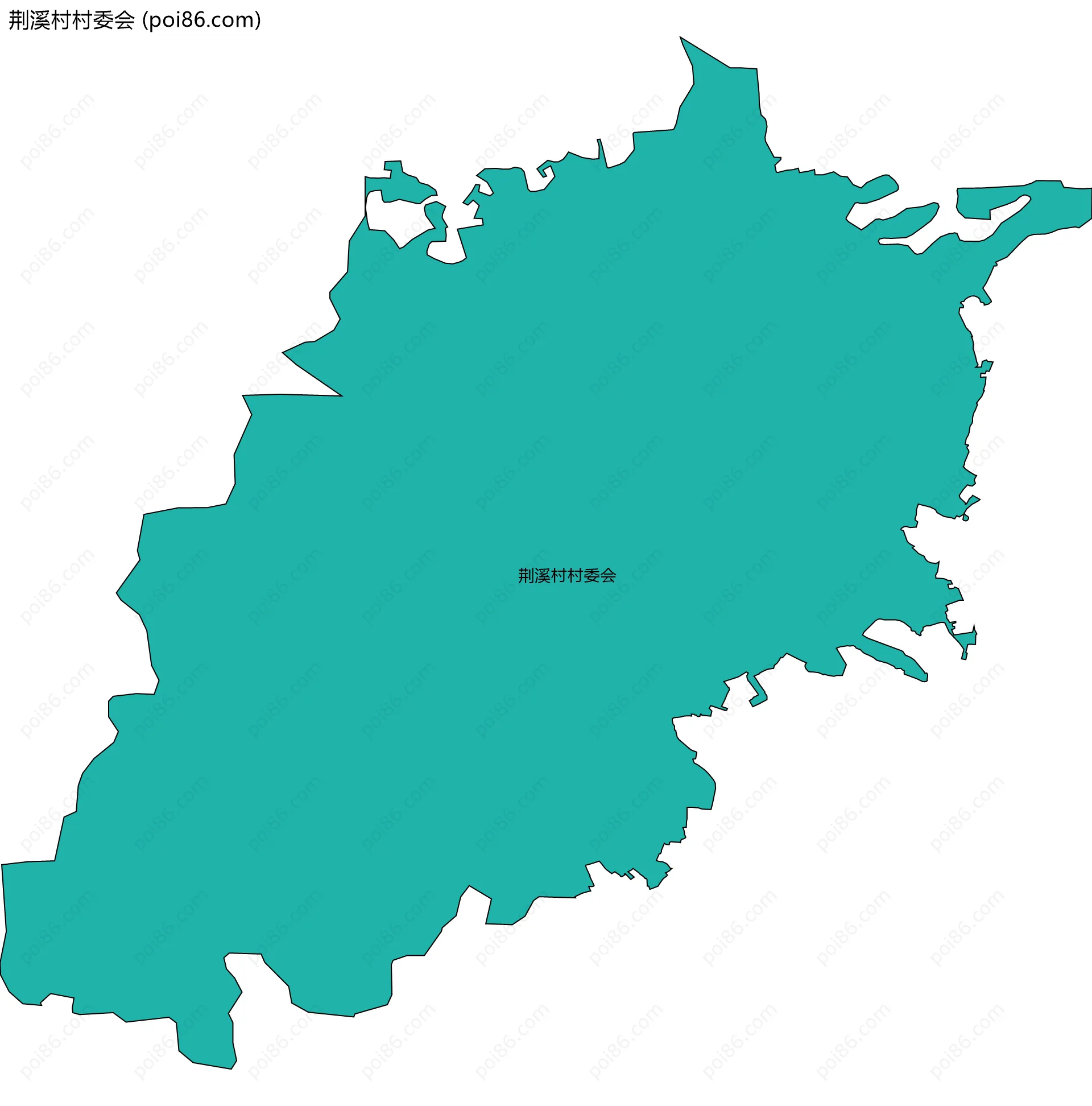 荆溪村村委会边界地图