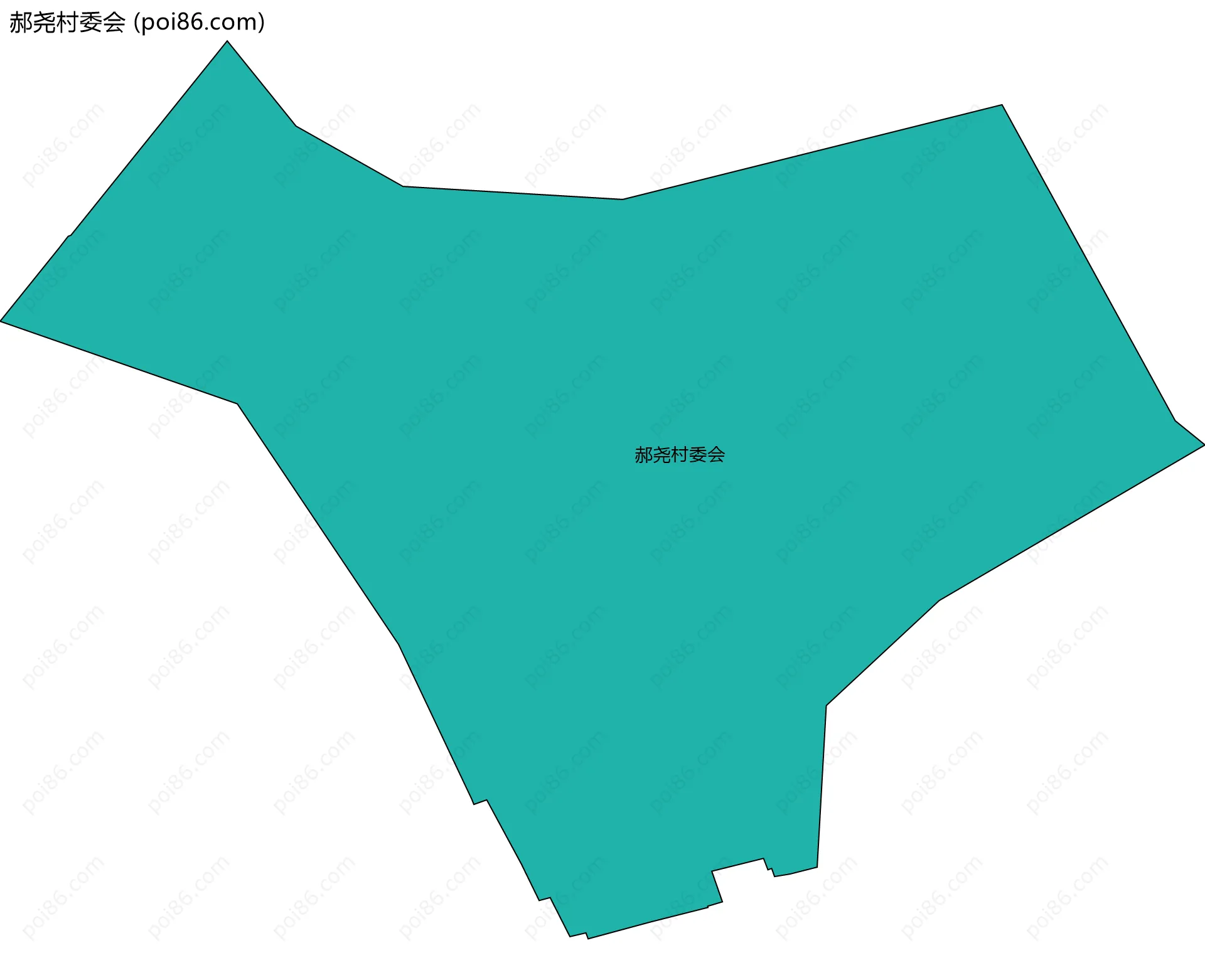 郝尧村委会边界地图