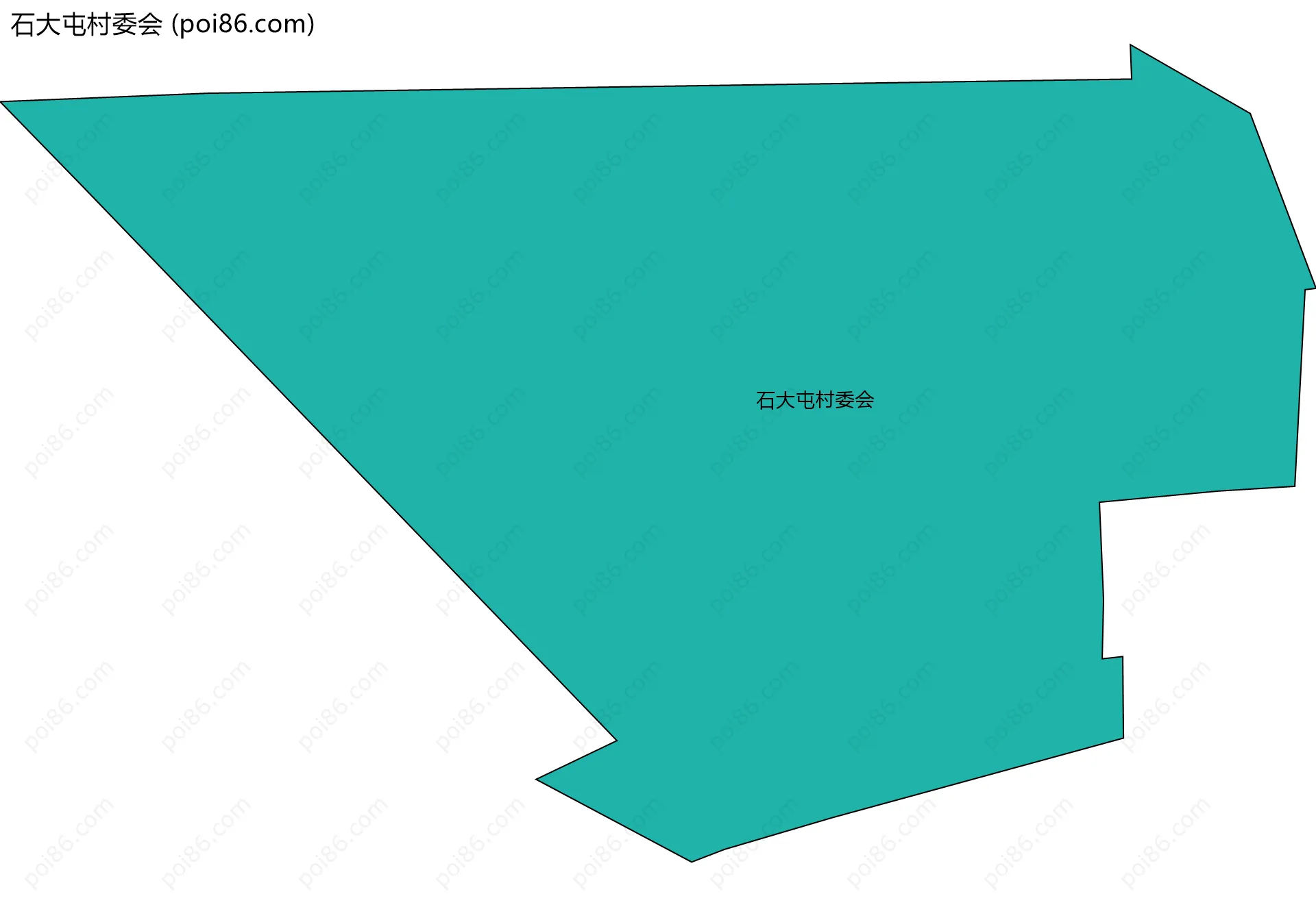 石大屯村委会边界地图