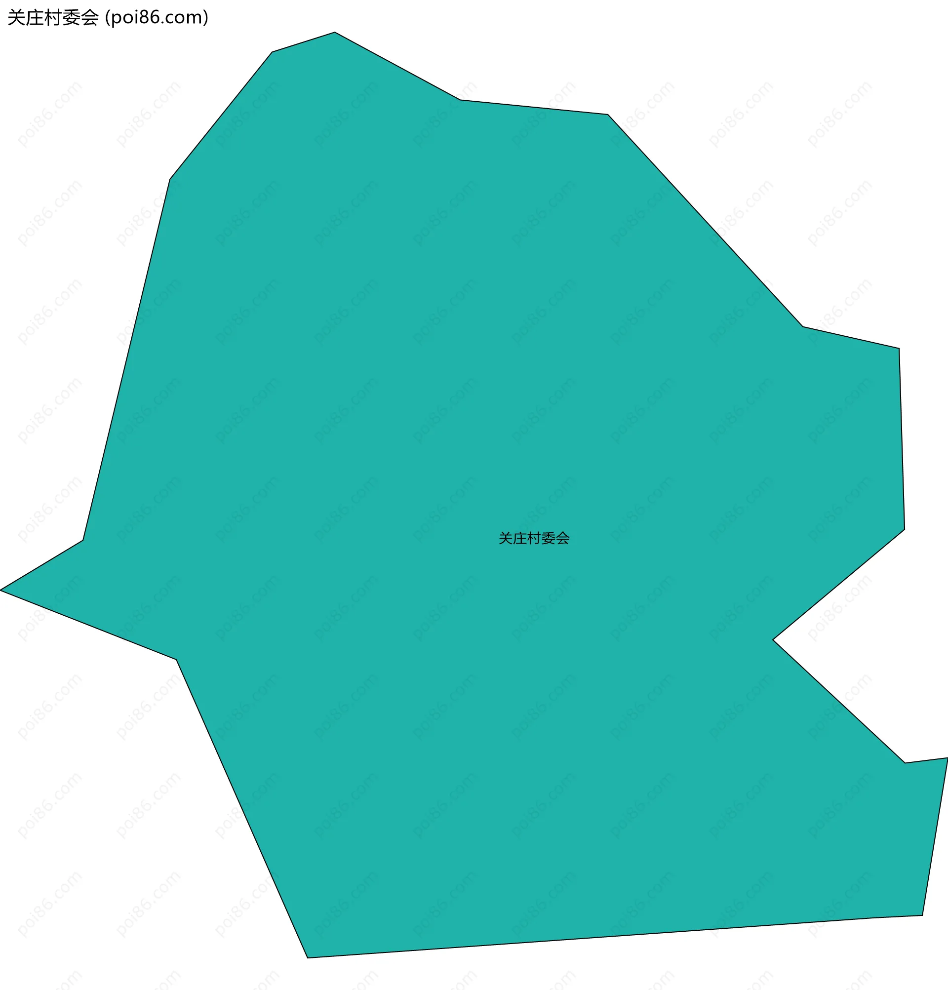 关庄村委会边界地图